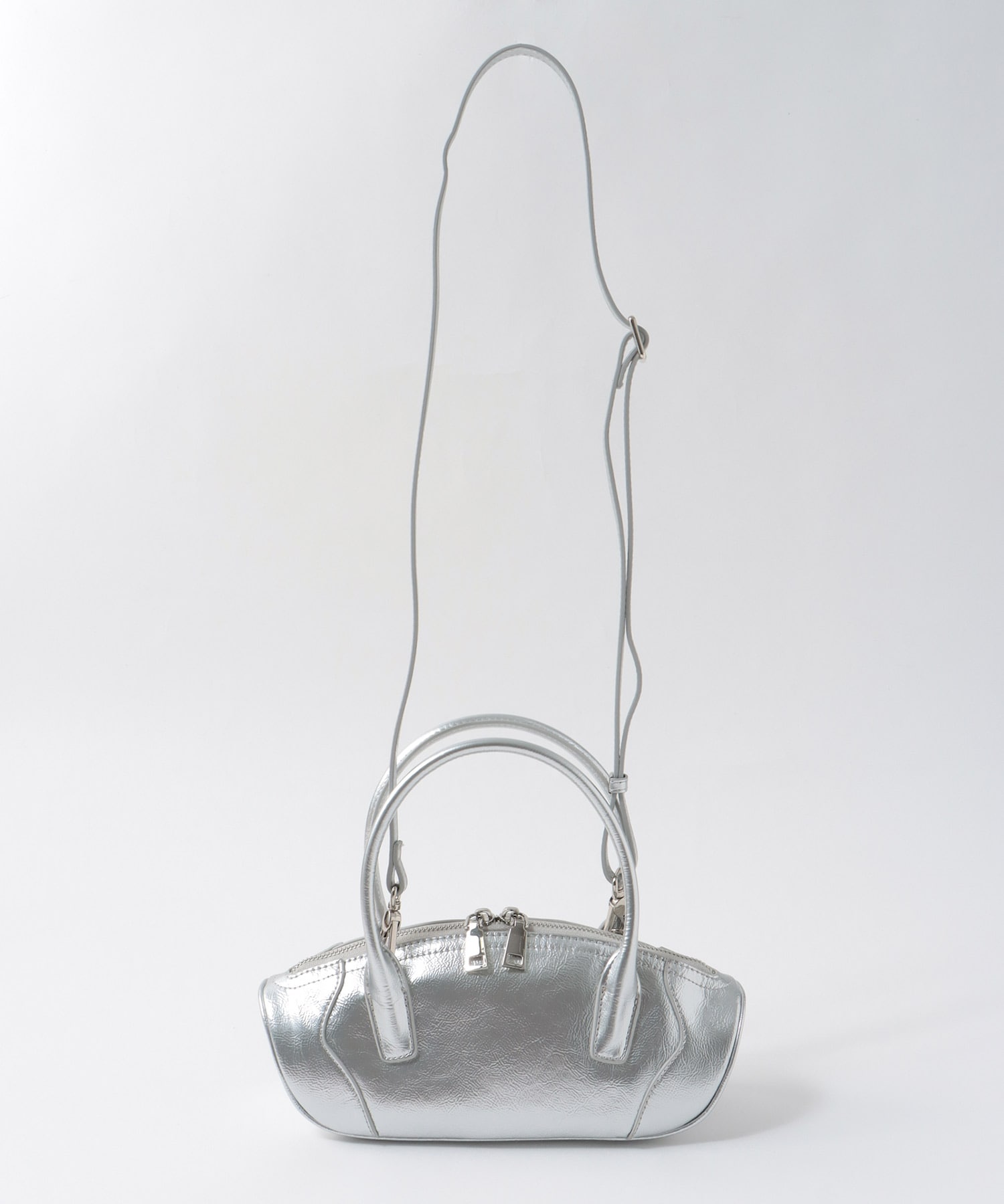 牛革横長2Wayミニボストンバッグ