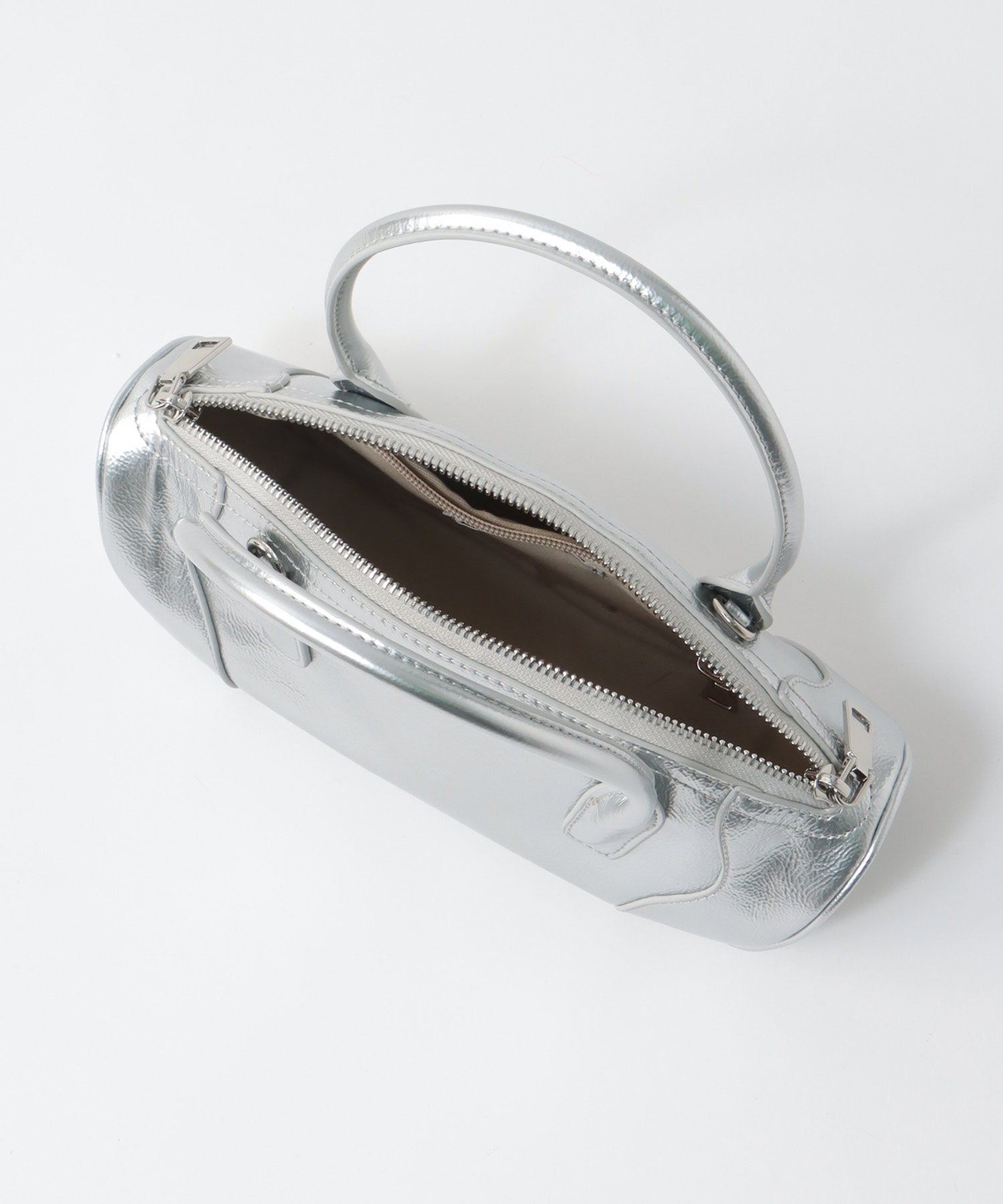 牛革横長2Wayミニボストンバッグ