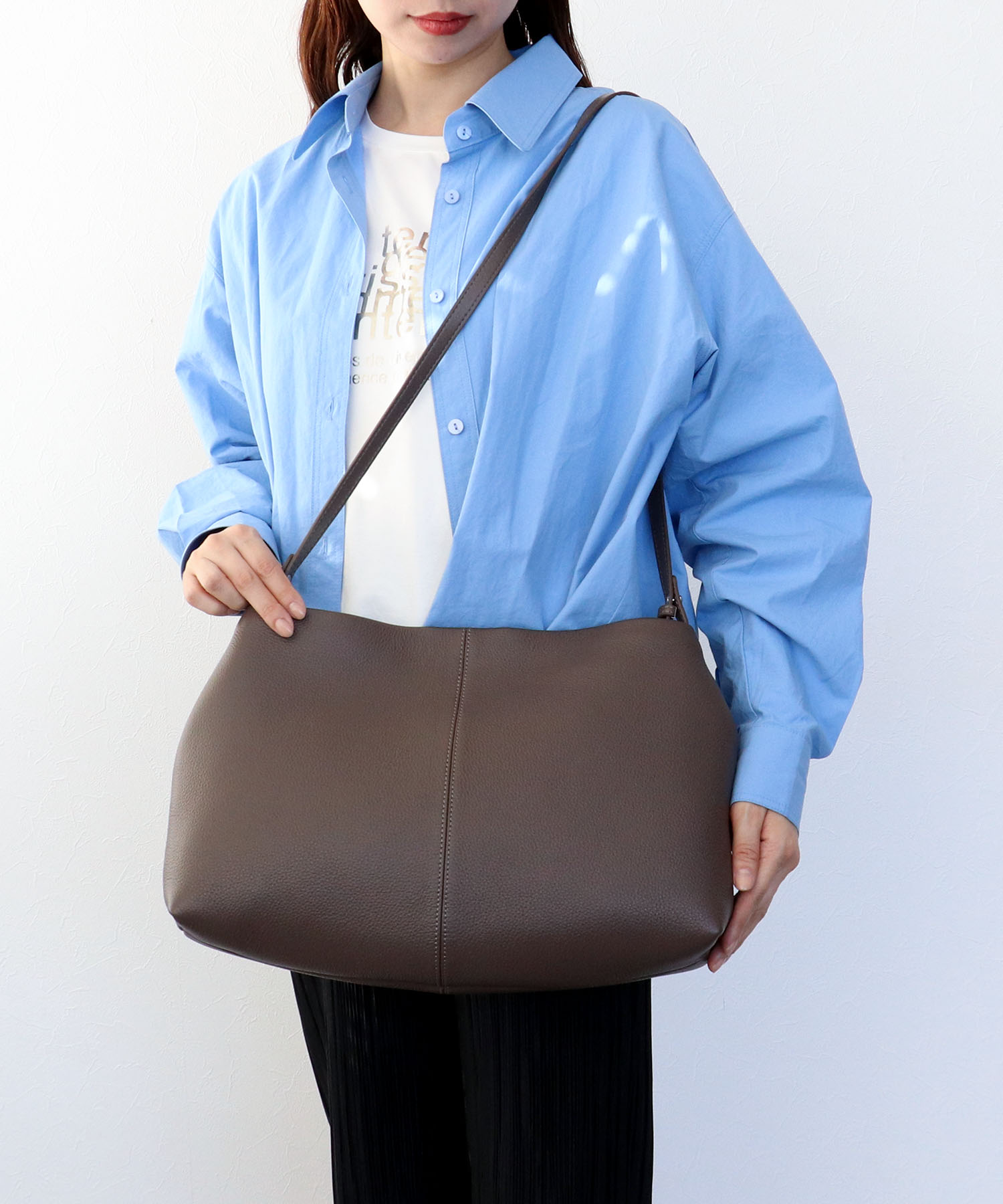 牛革シュリンク2Wayショルダーバッグ