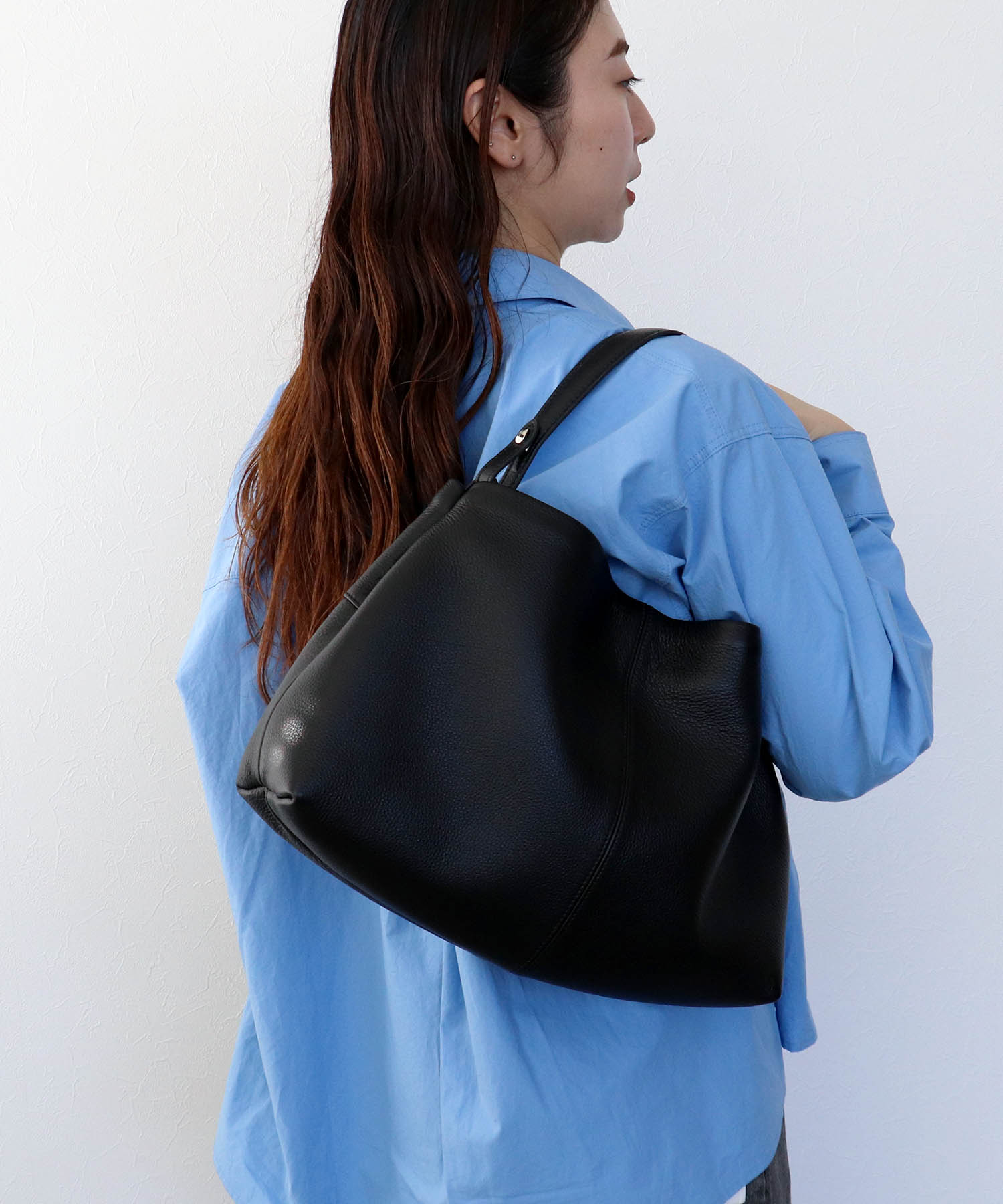 牛革シュリンク2Wayショルダーバッグ