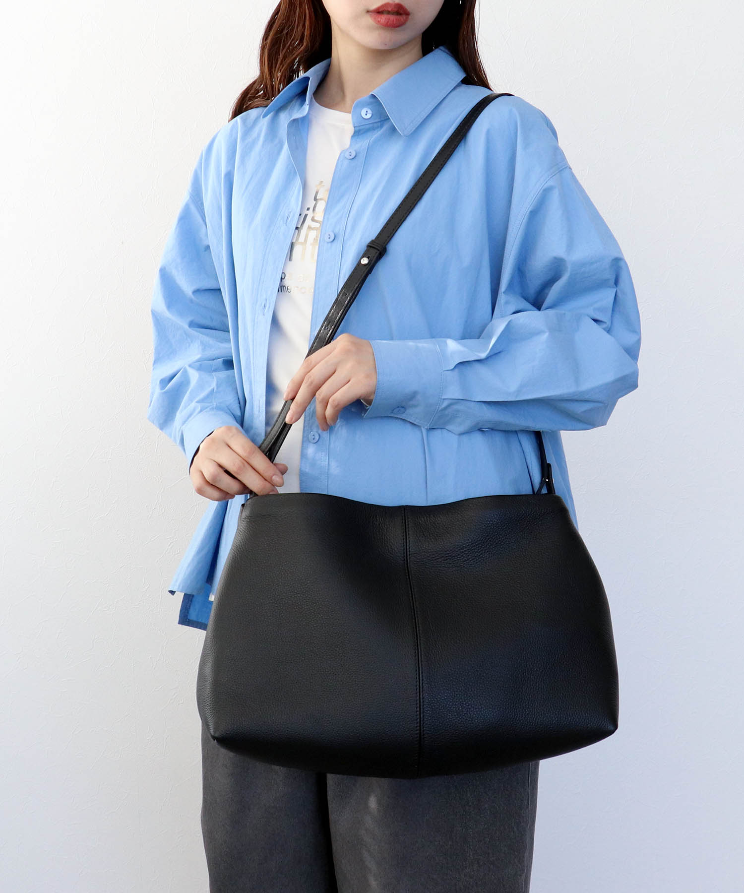 牛革シュリンク2Wayショルダーバッグ