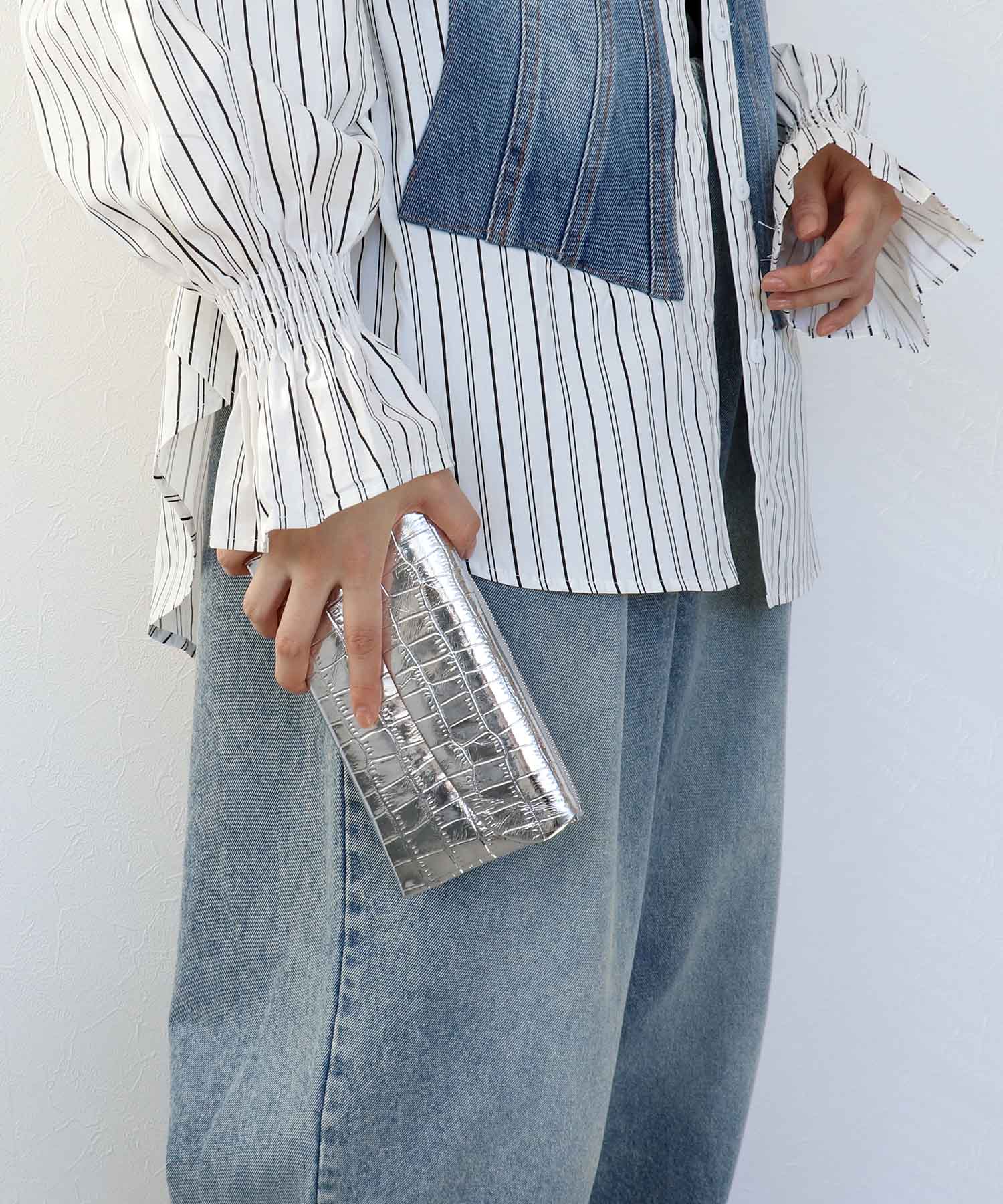 牛革クロコ型押し長財布