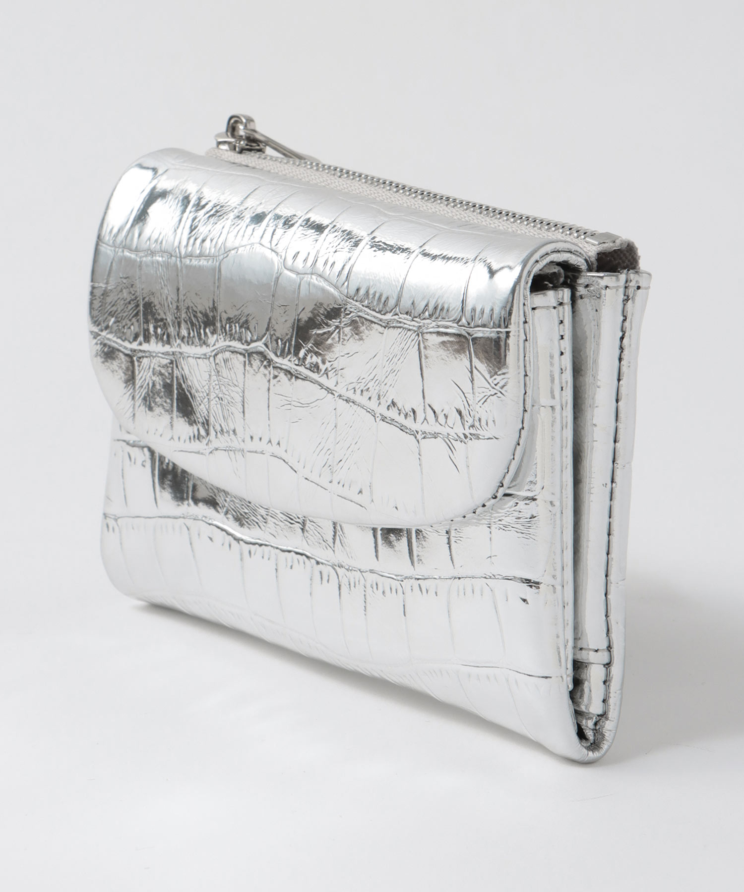 牛革クロコ型押しミニ財布