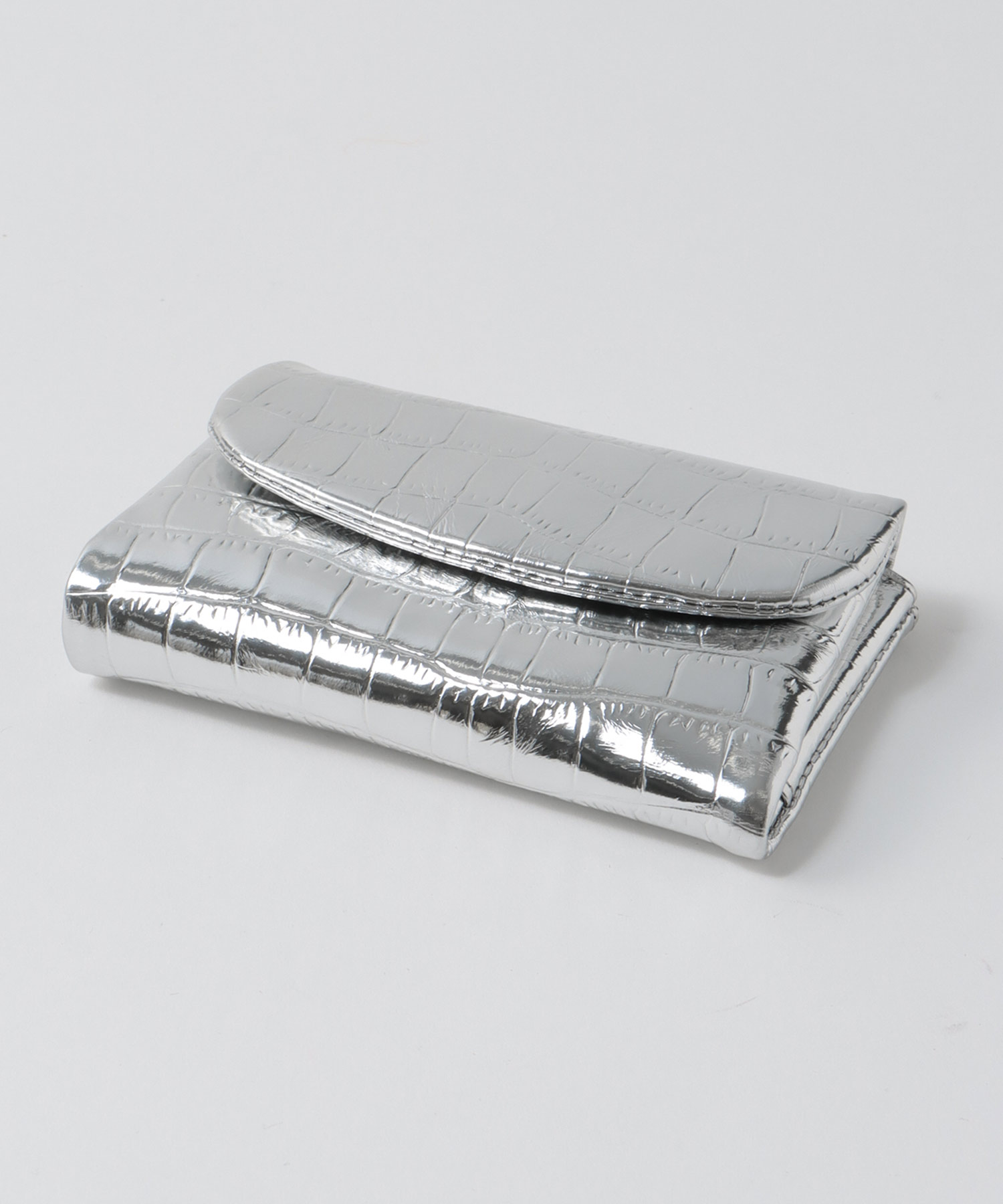 牛革クロコ型押しミニ財布