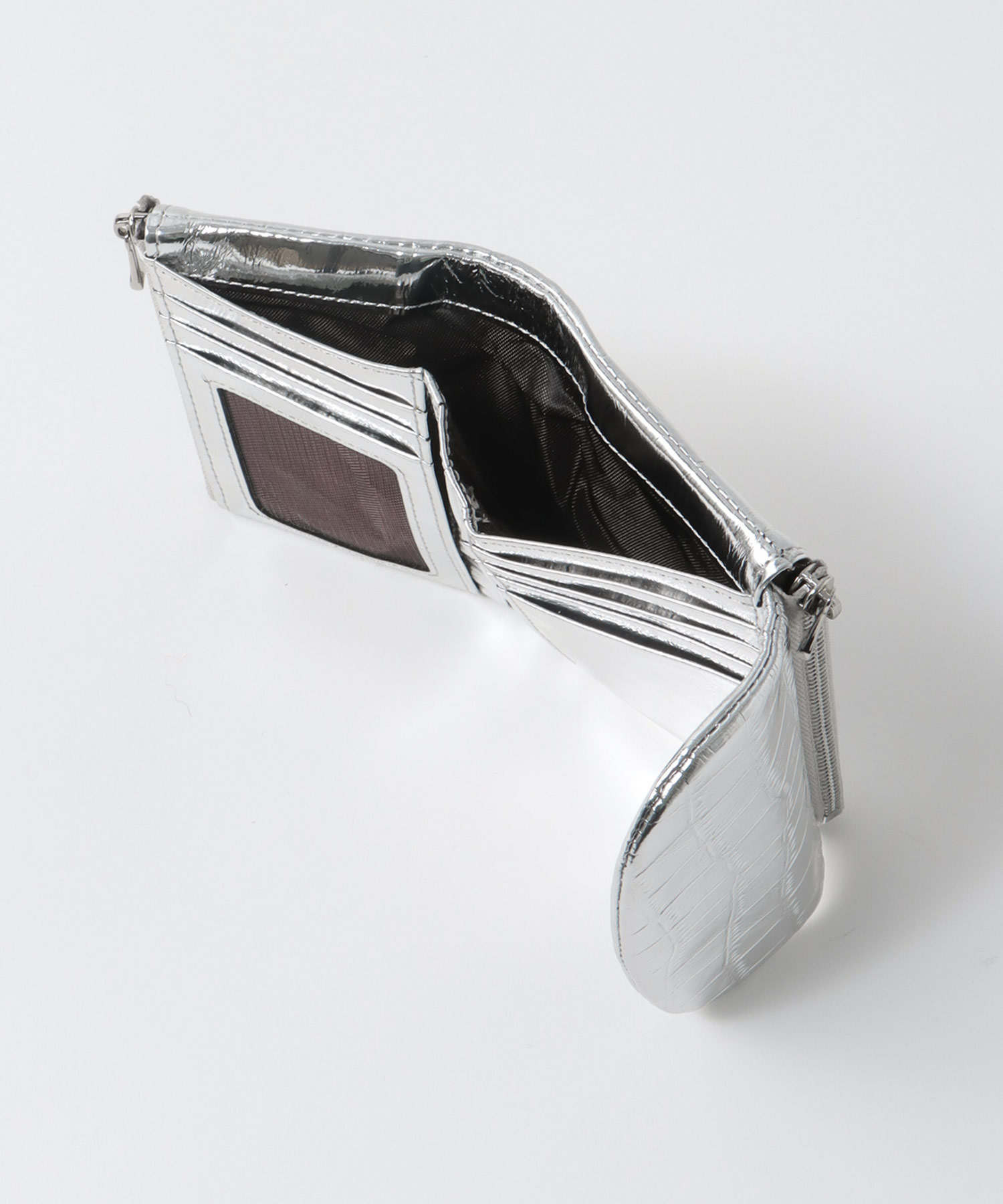 牛革クロコ型押しミニ財布