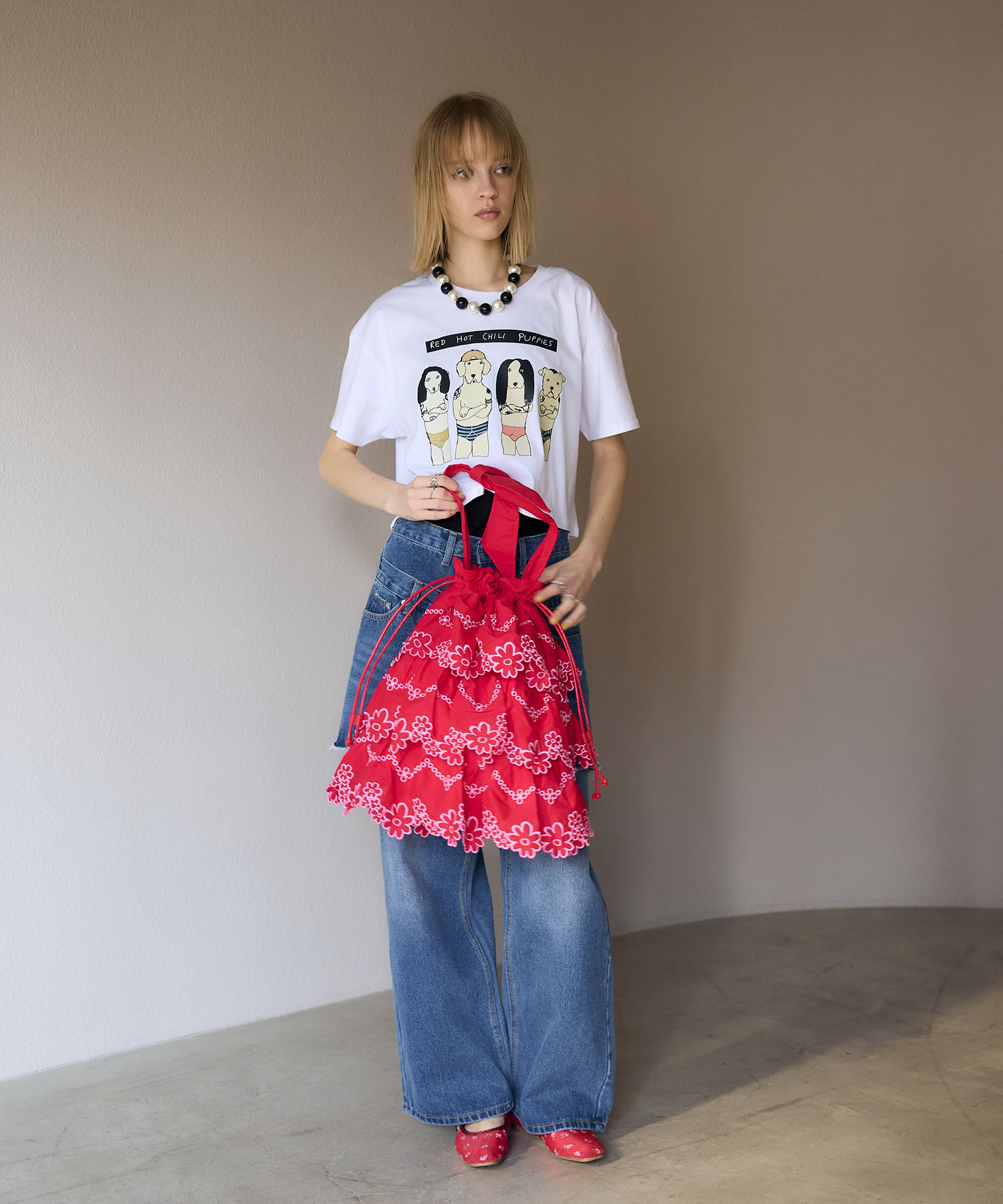 フラワーレースバッグ