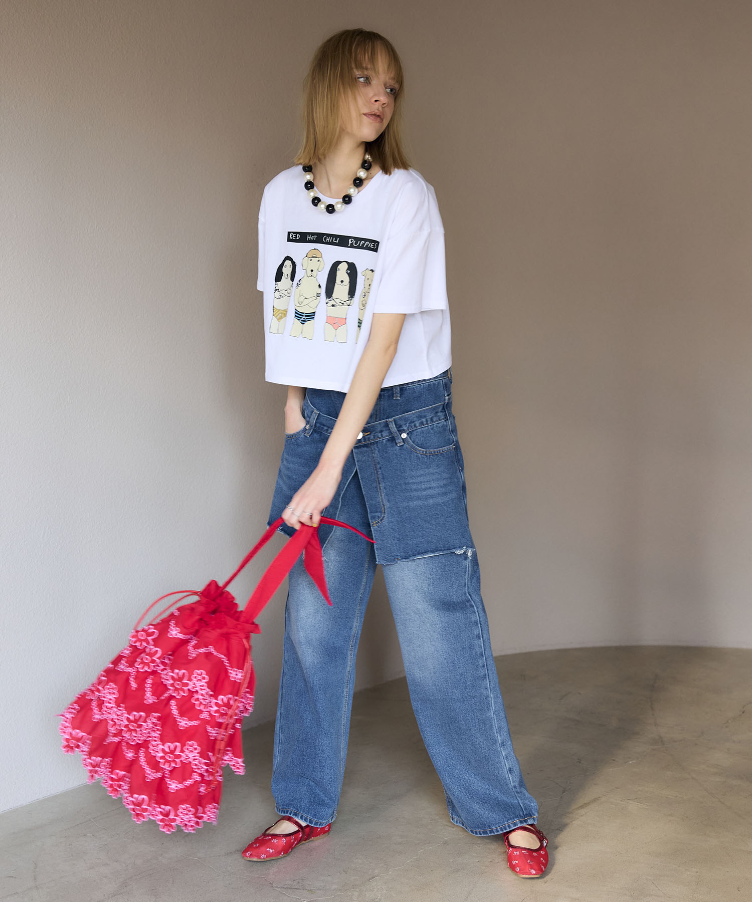 フラワーレースバッグ