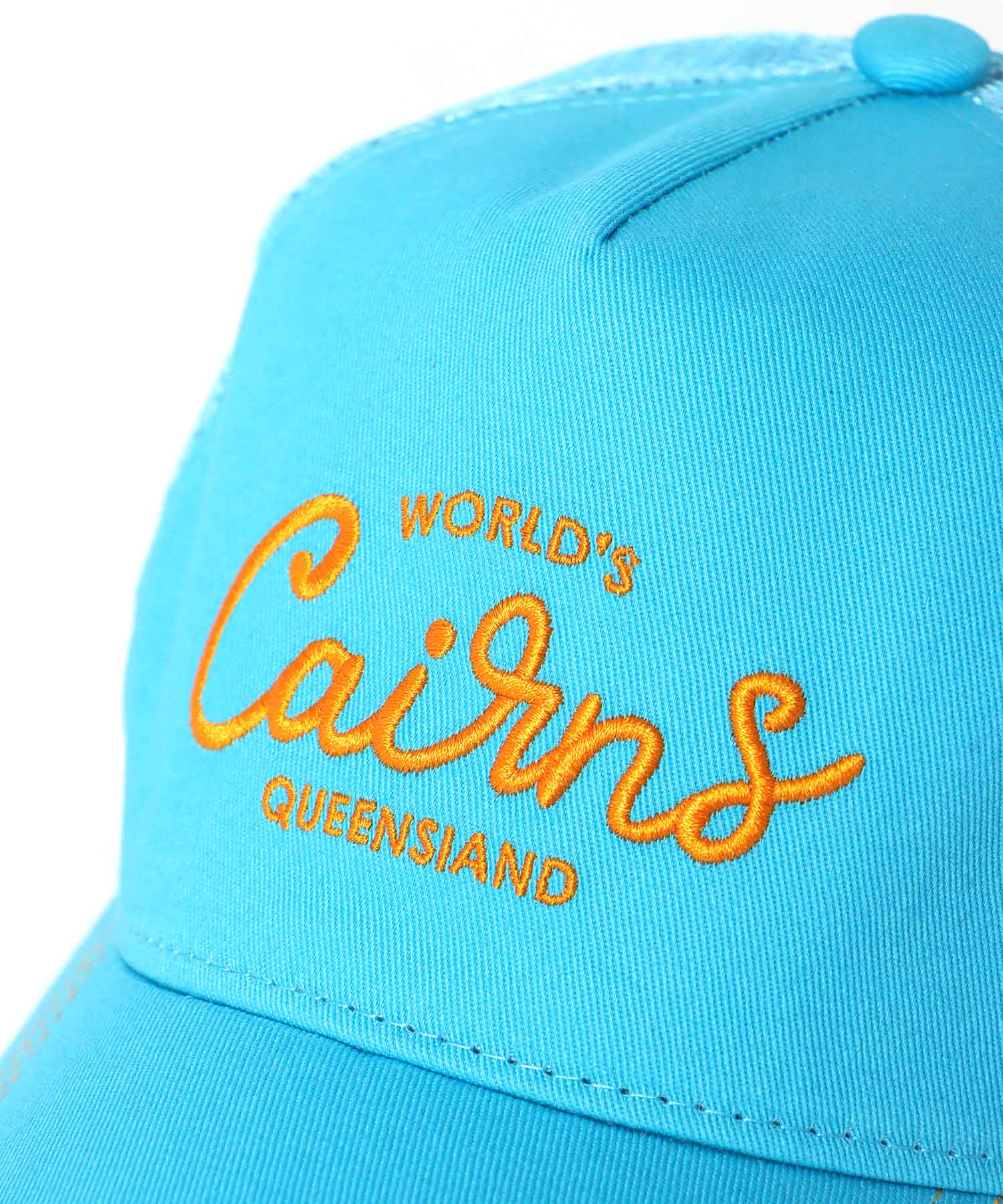 メッシュ刺繍キャップ