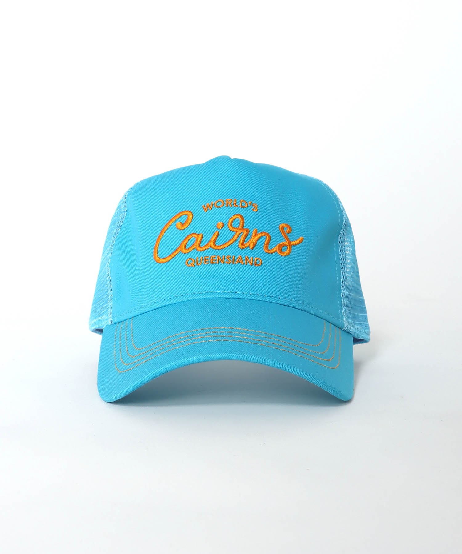 メッシュ刺繍キャップ