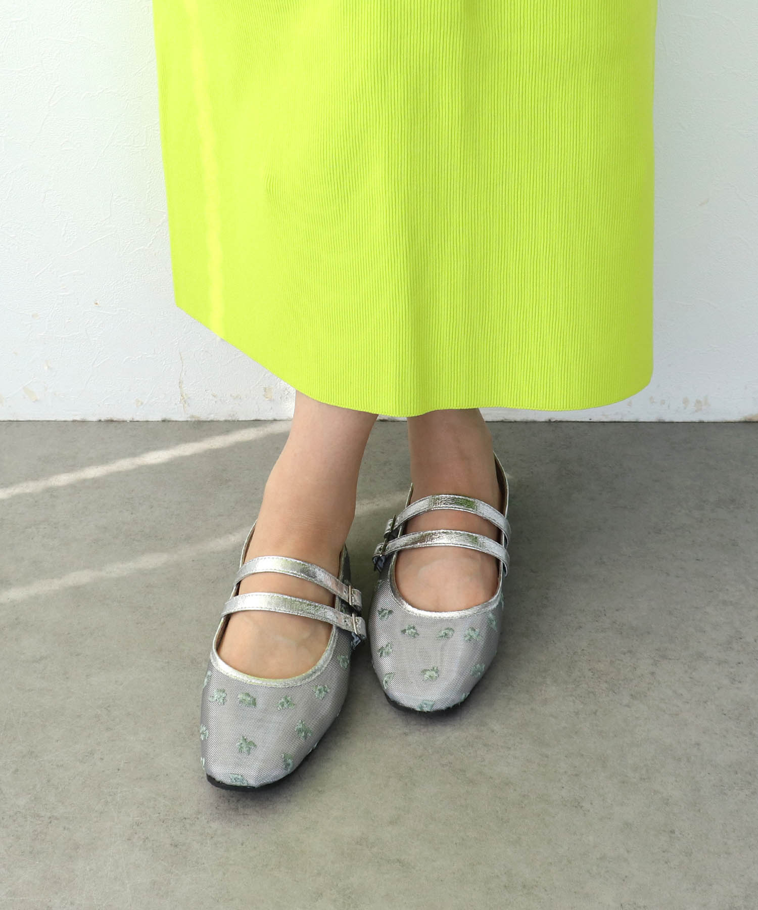 フラワーシースルーバレエシューズ