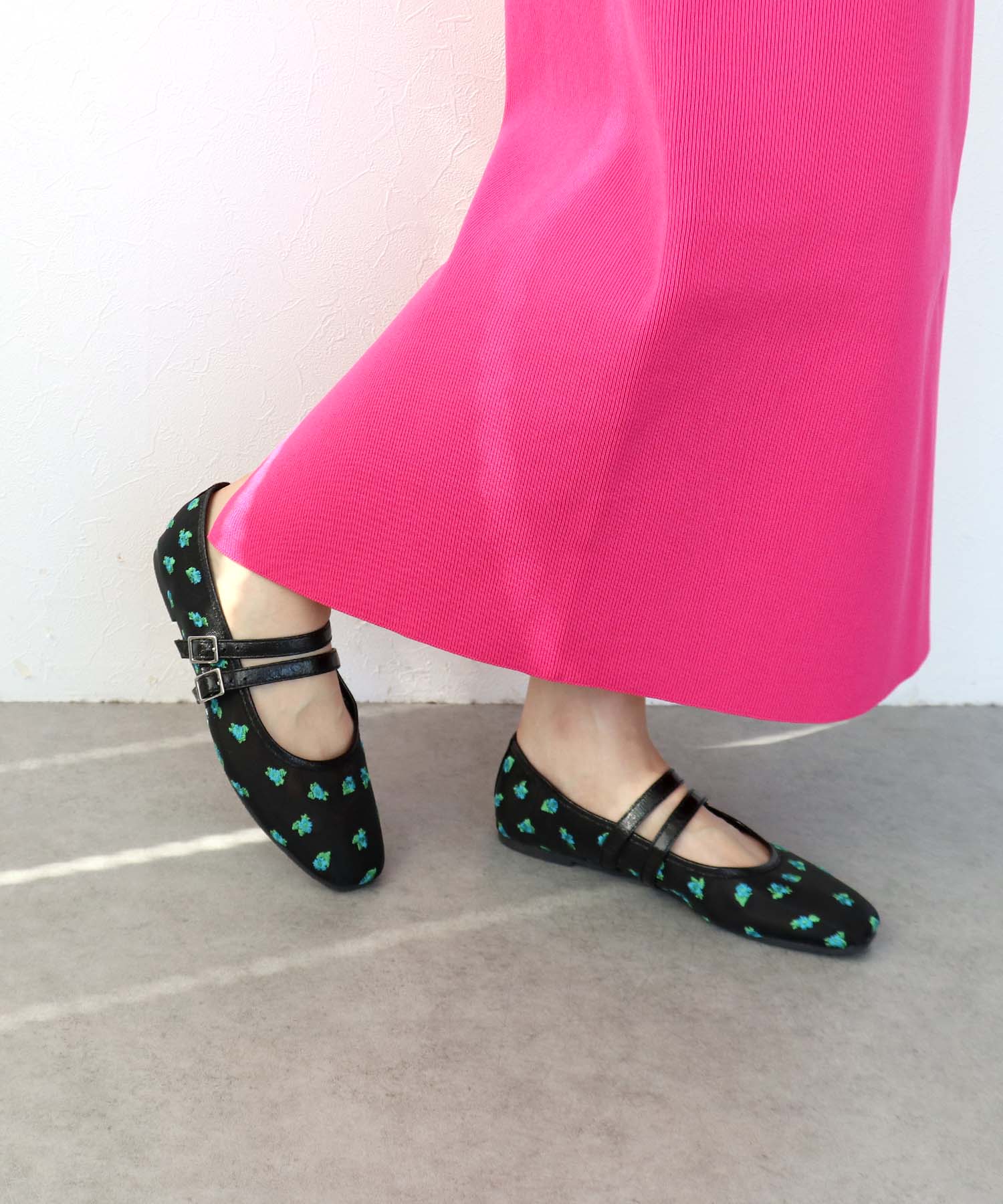 フラワーシースルーバレエシューズ