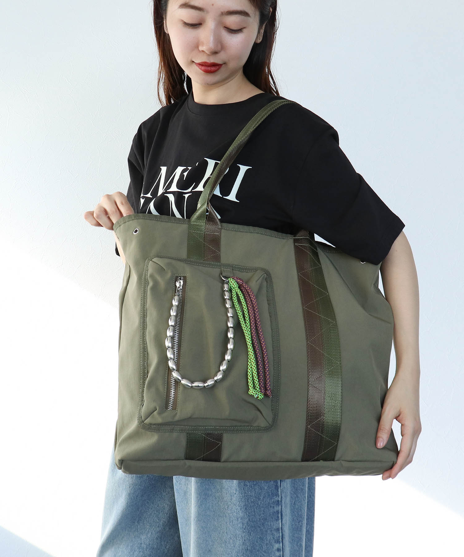 ミリタリーチャームトート