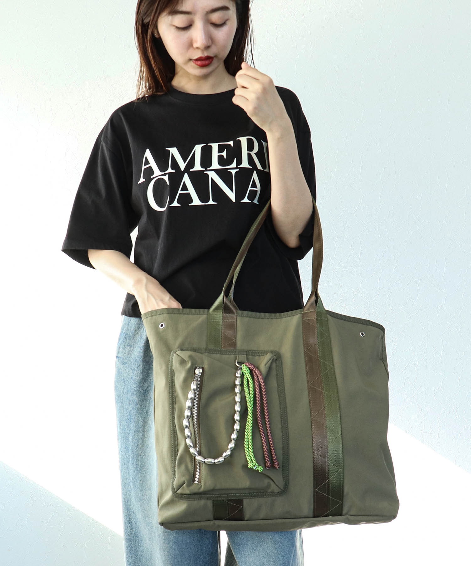 ミリタリーチャームトート