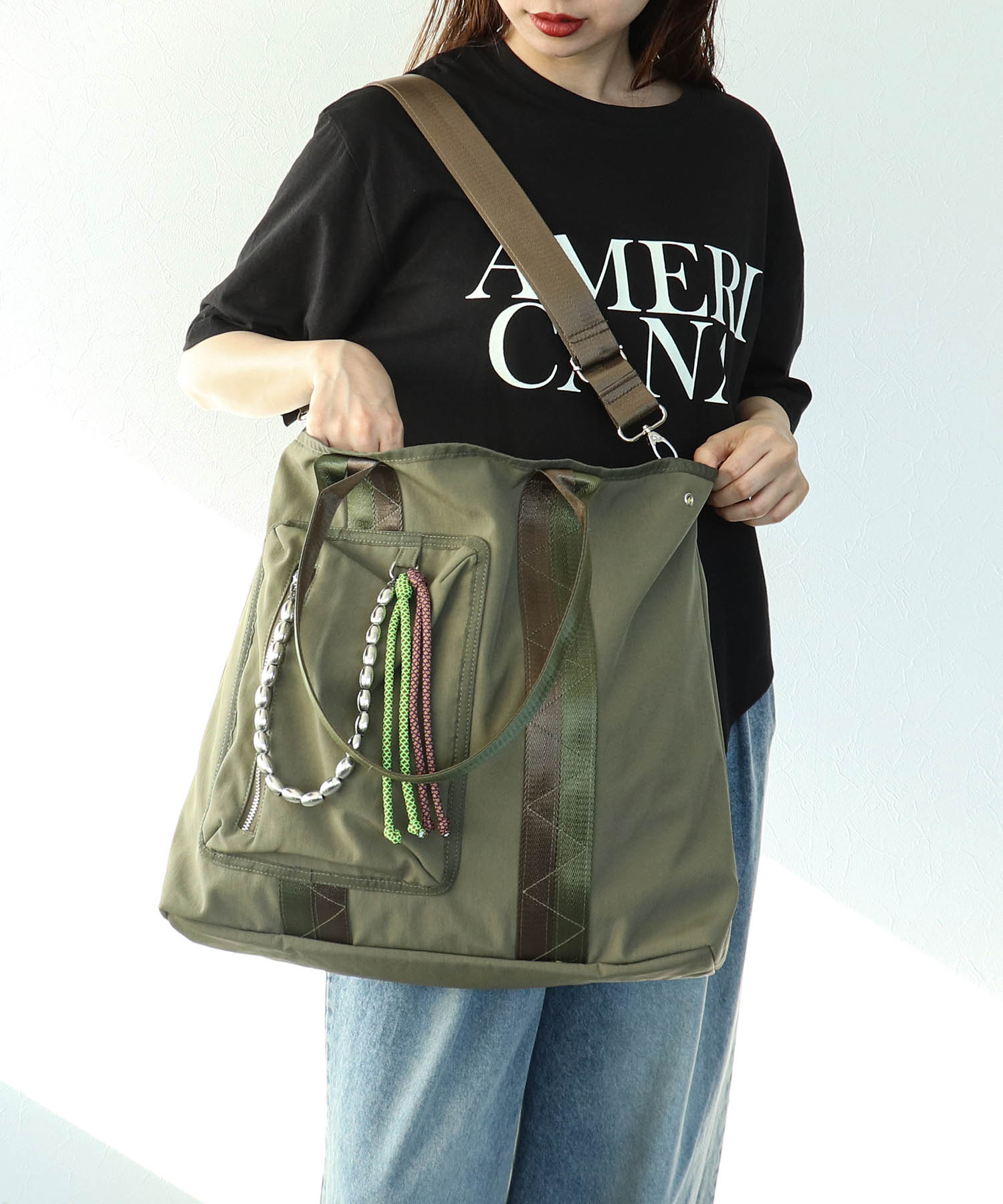 ミリタリーチャームトート