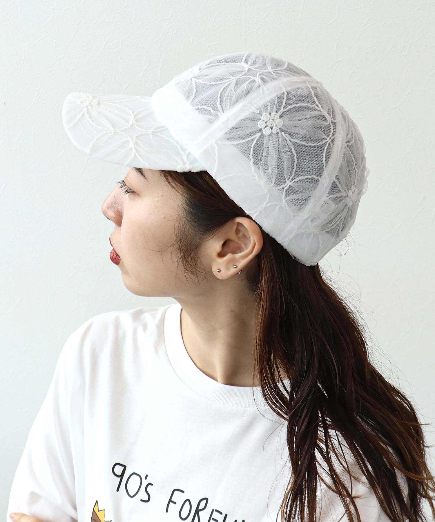 【Casselini 】フラワーレースキャップ
