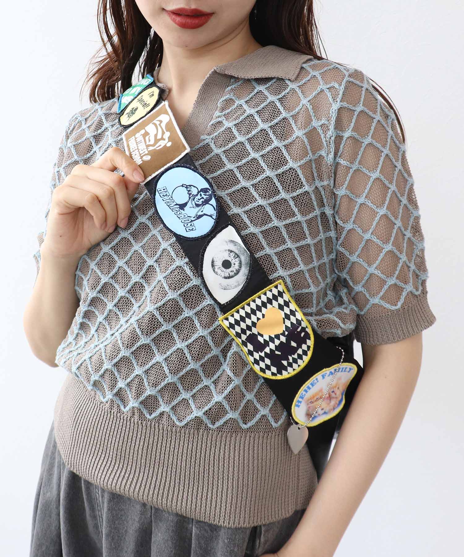 HEY! Mrs ROSE/ワッペンショルダーバッグ