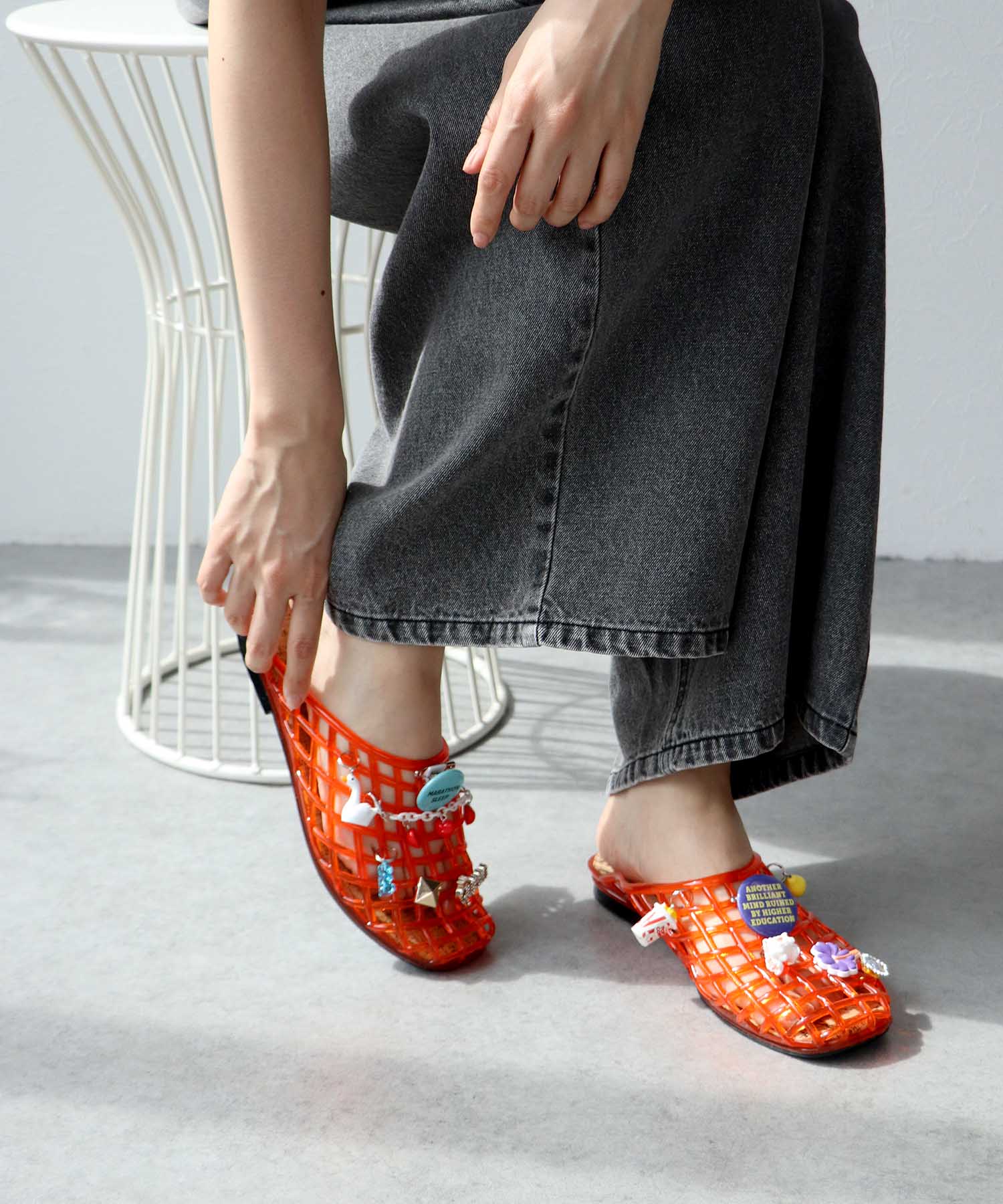【HEY! Mrs ROSE】CUSTOM CHARMサンダル