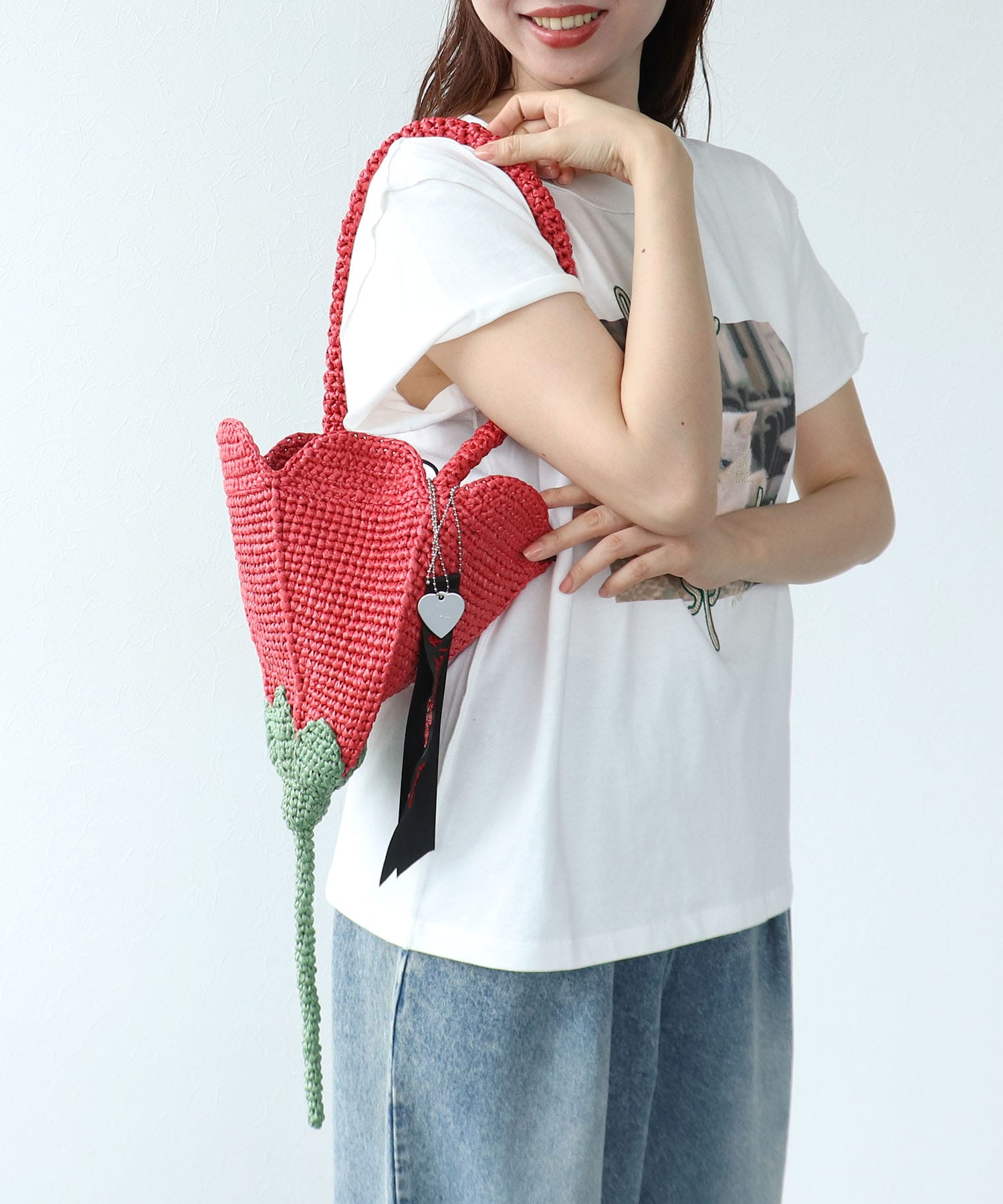 【HEY! Mrs ROSE】HAPPY CROCHETバスケットバッグ