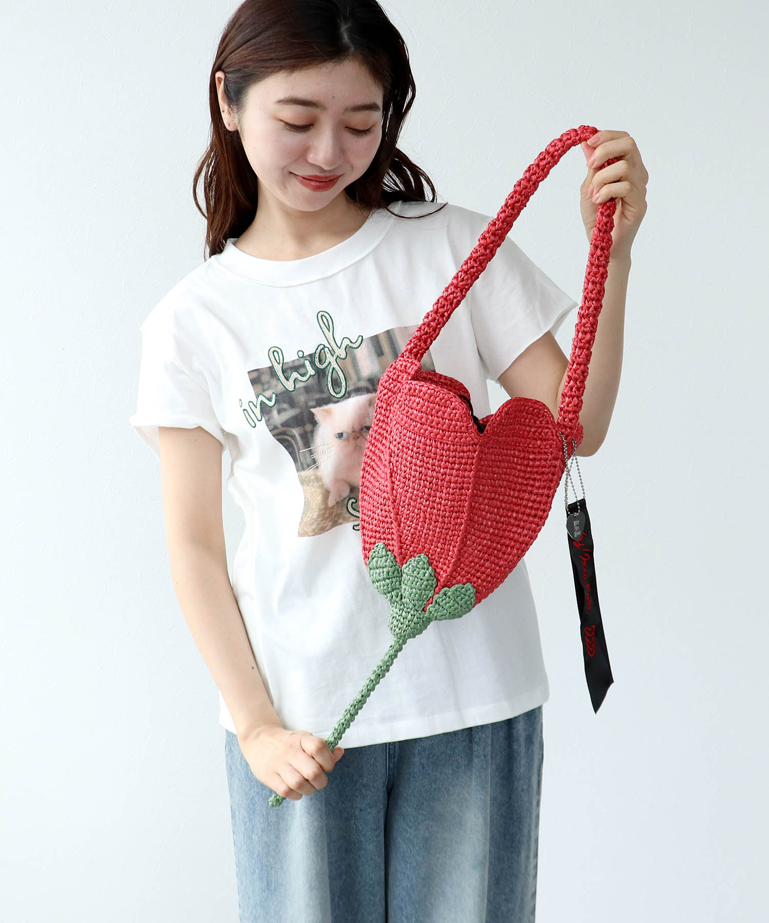 【HEY! Mrs ROSE】HAPPY CROCHETバスケットバッグ