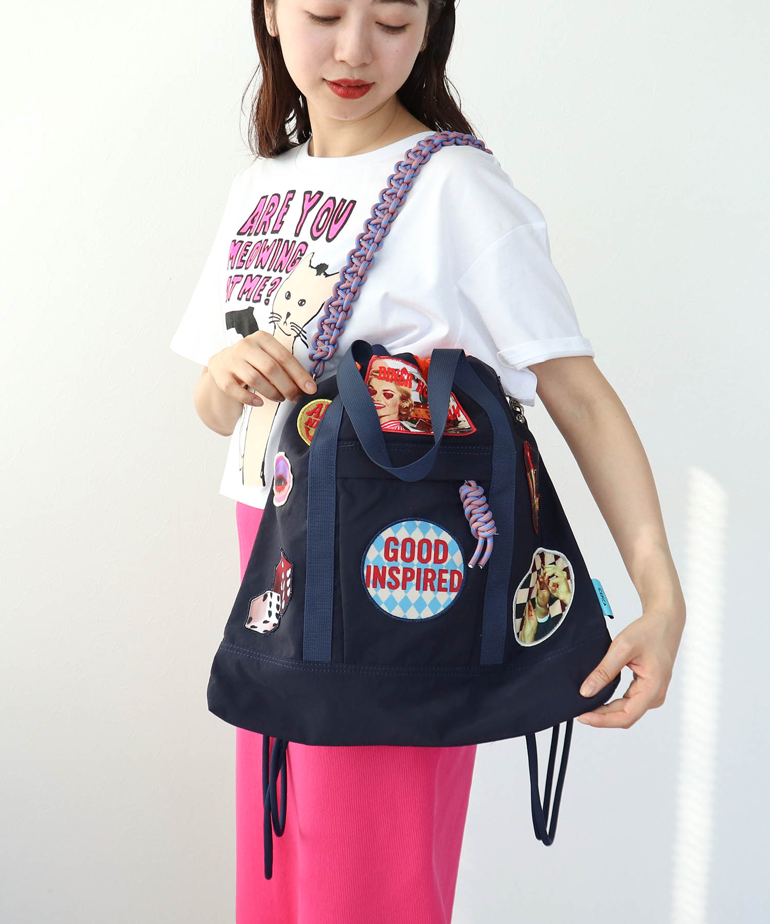 【CONTROL FREAK】パッチナイロン３WAYスクエアトート(別注)