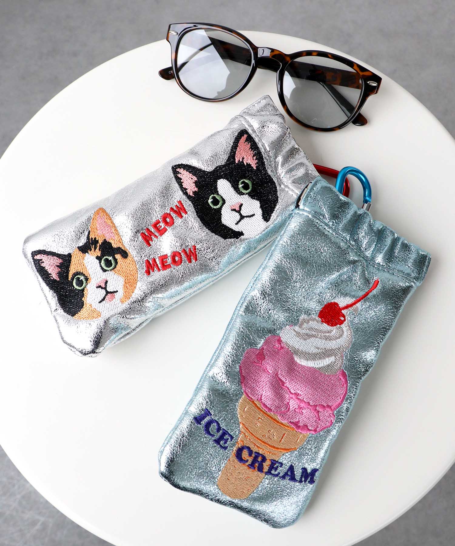 【Casselini 】刺繍サングラスケース (別注)