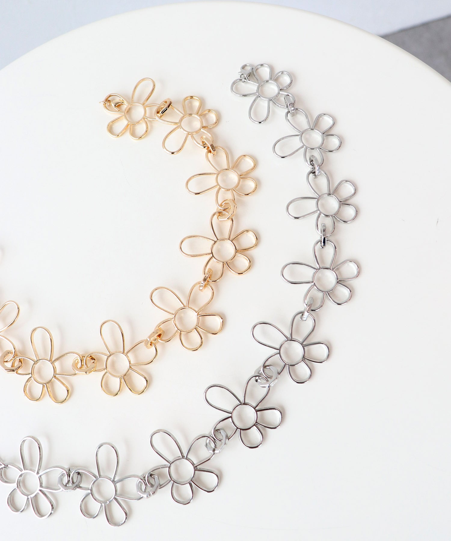 フラワーフレームネックレス