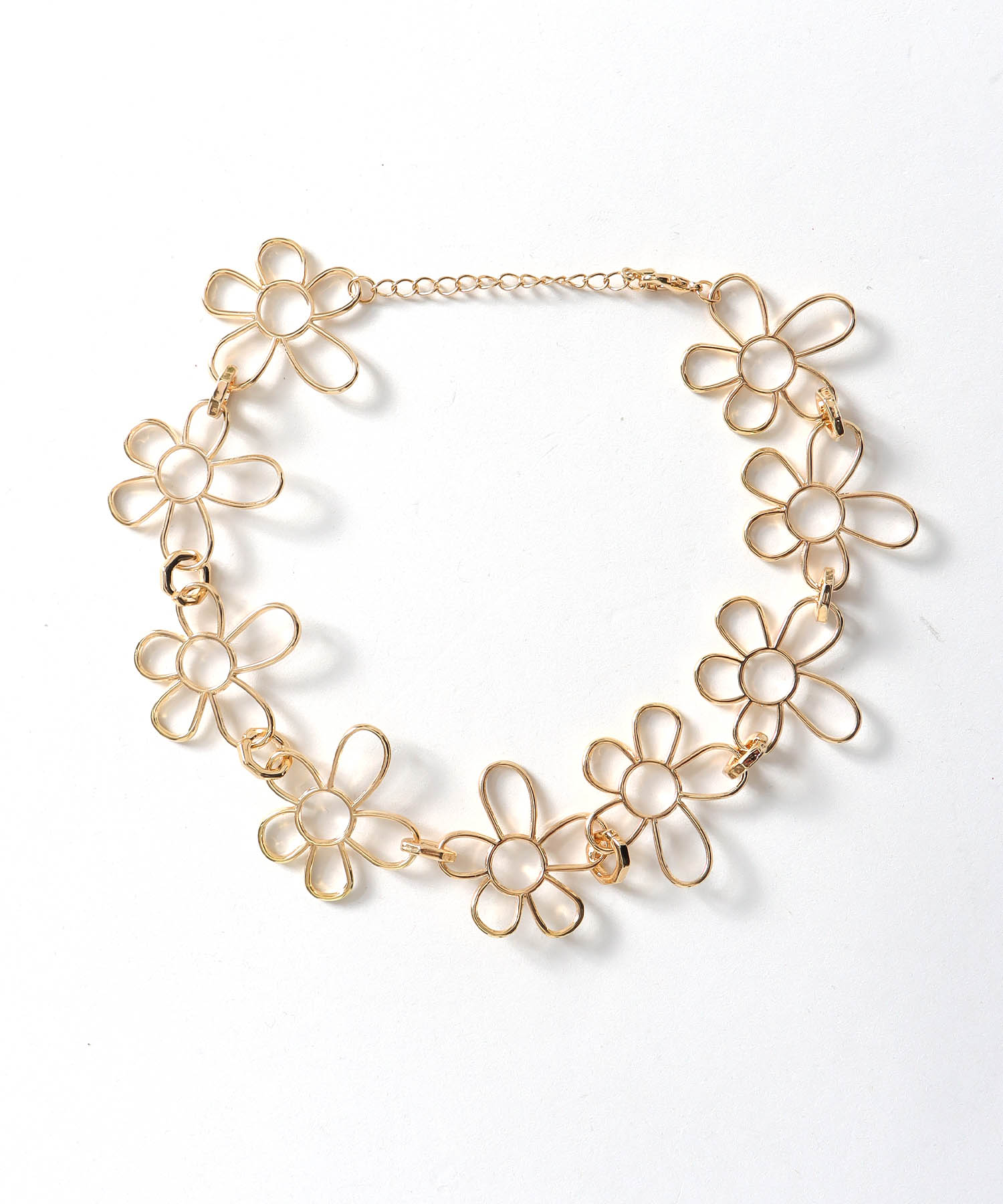 フラワーフレームネックレス