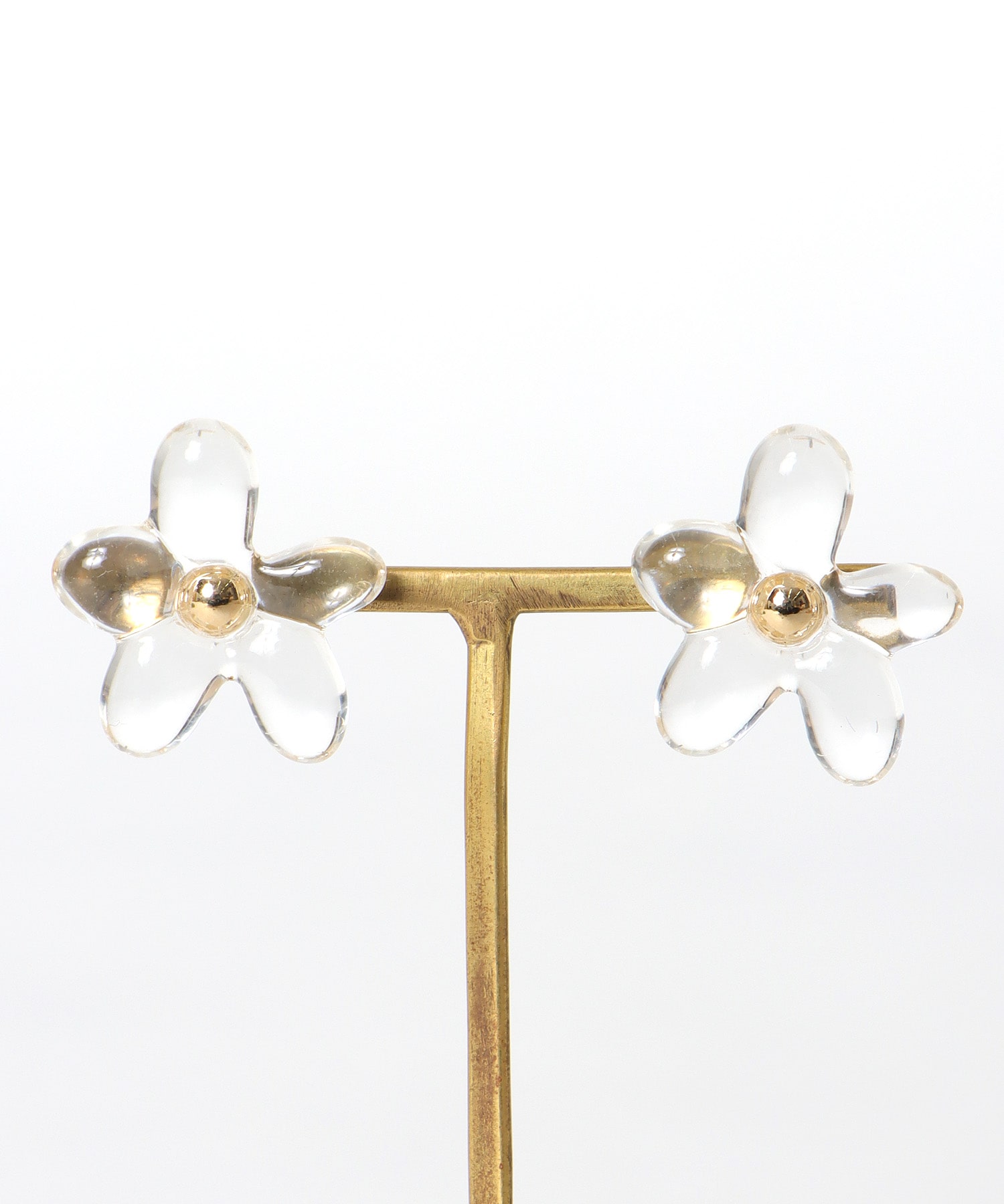 アクリルフラワーピアス