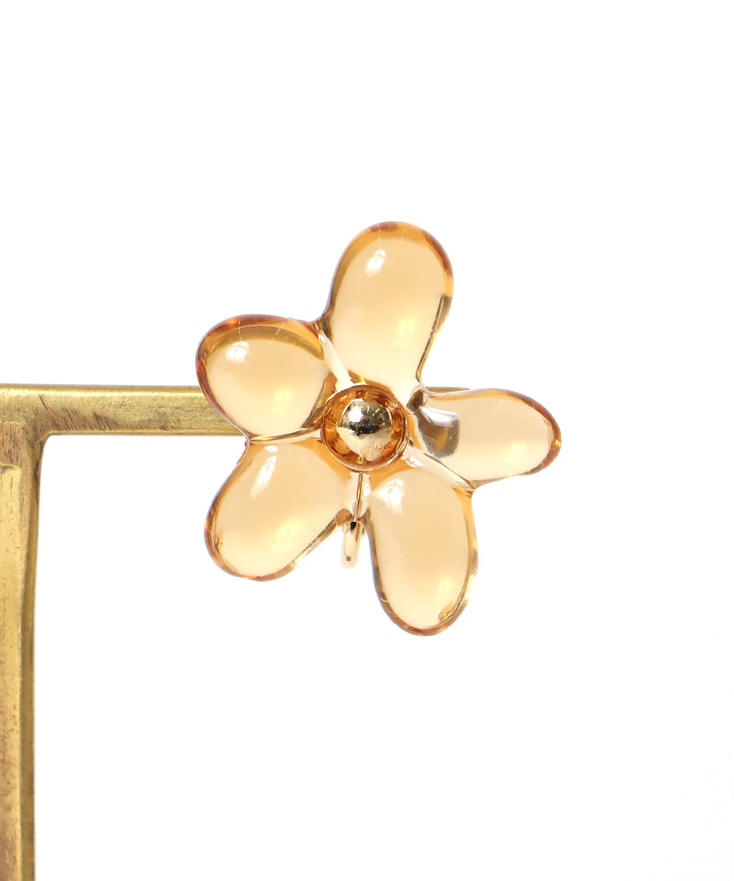 アクリルフラワーイヤリング