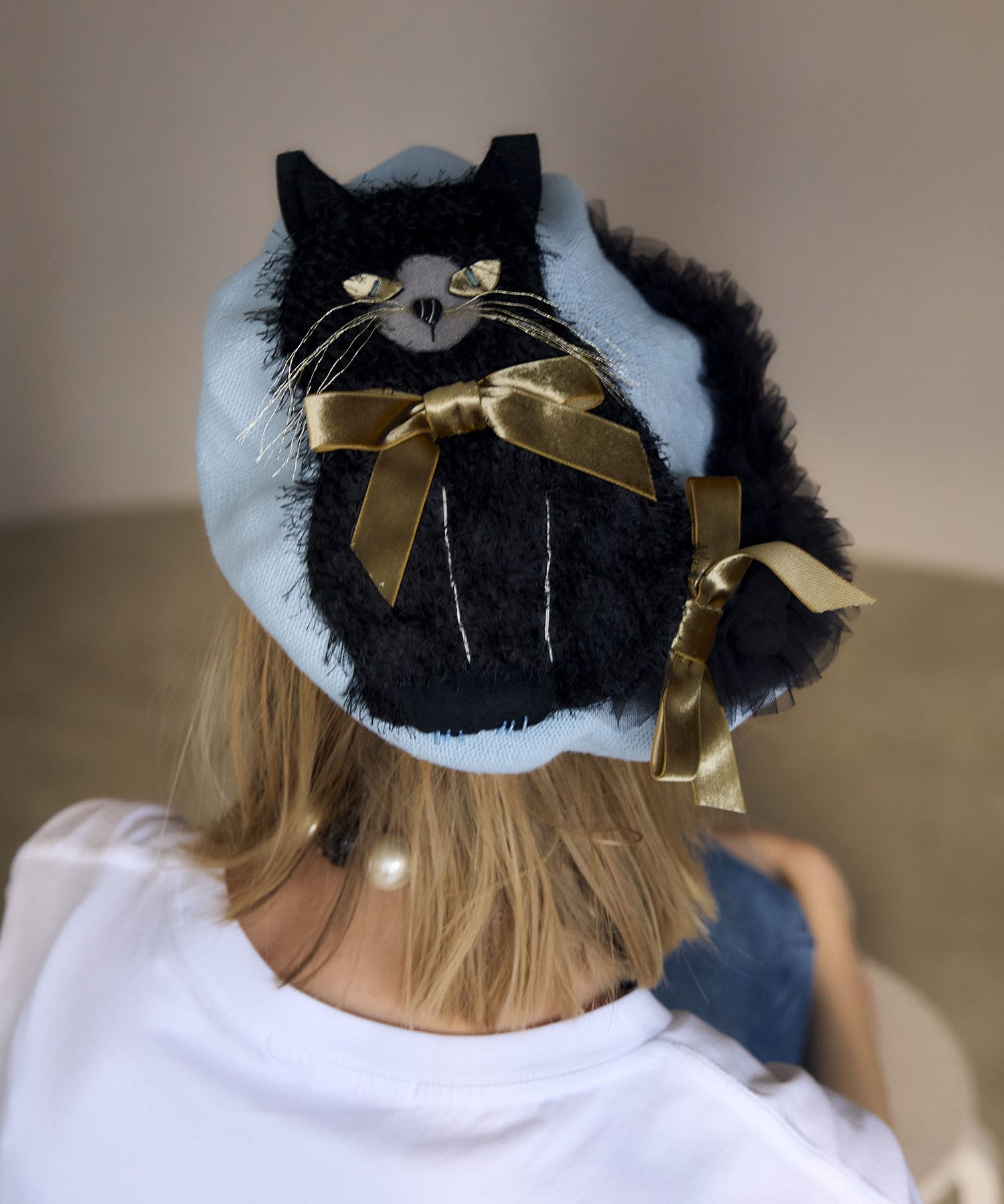 一部店舗WEB限定/  夏毛のシャムNECOベレー帽