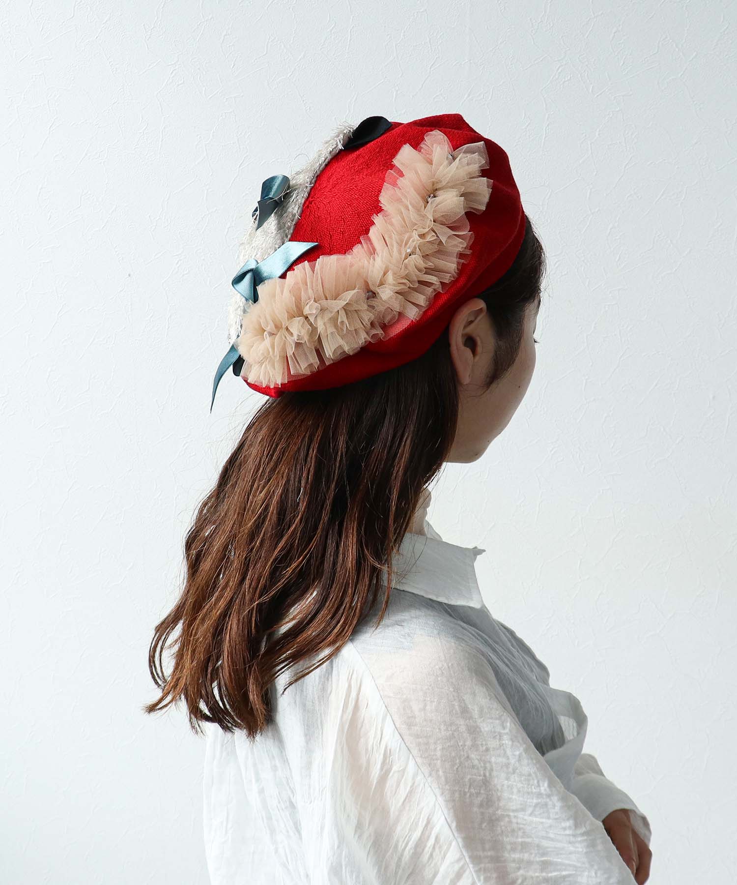 一部店舗WEB限定/  夏毛のシャムNECOベレー帽