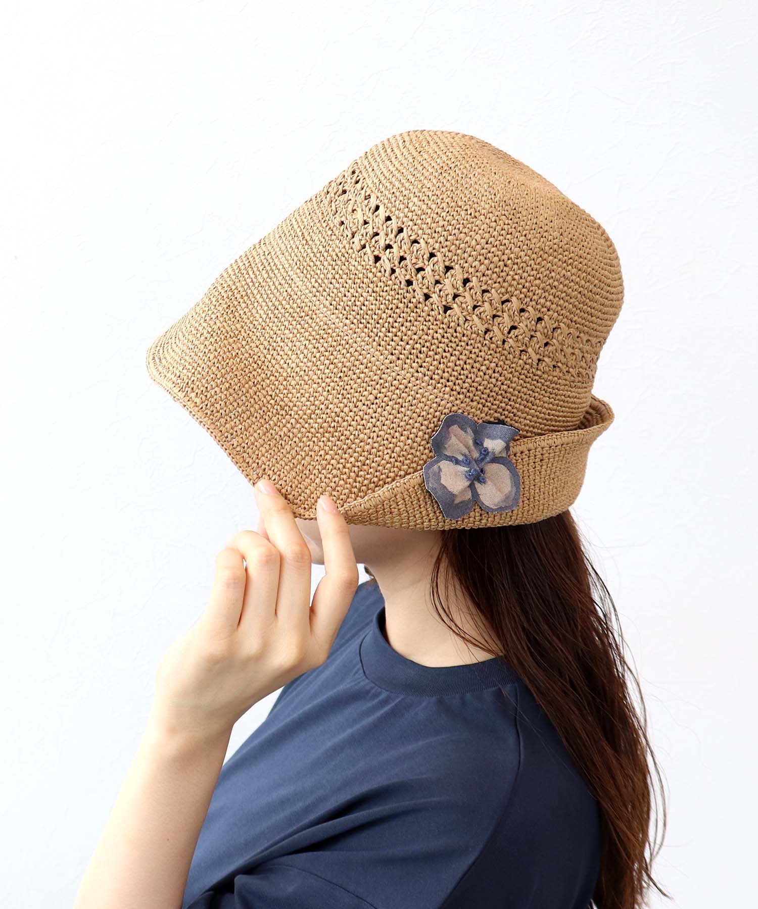 【Barairo no boushi】 パンジー細編みクロシェ