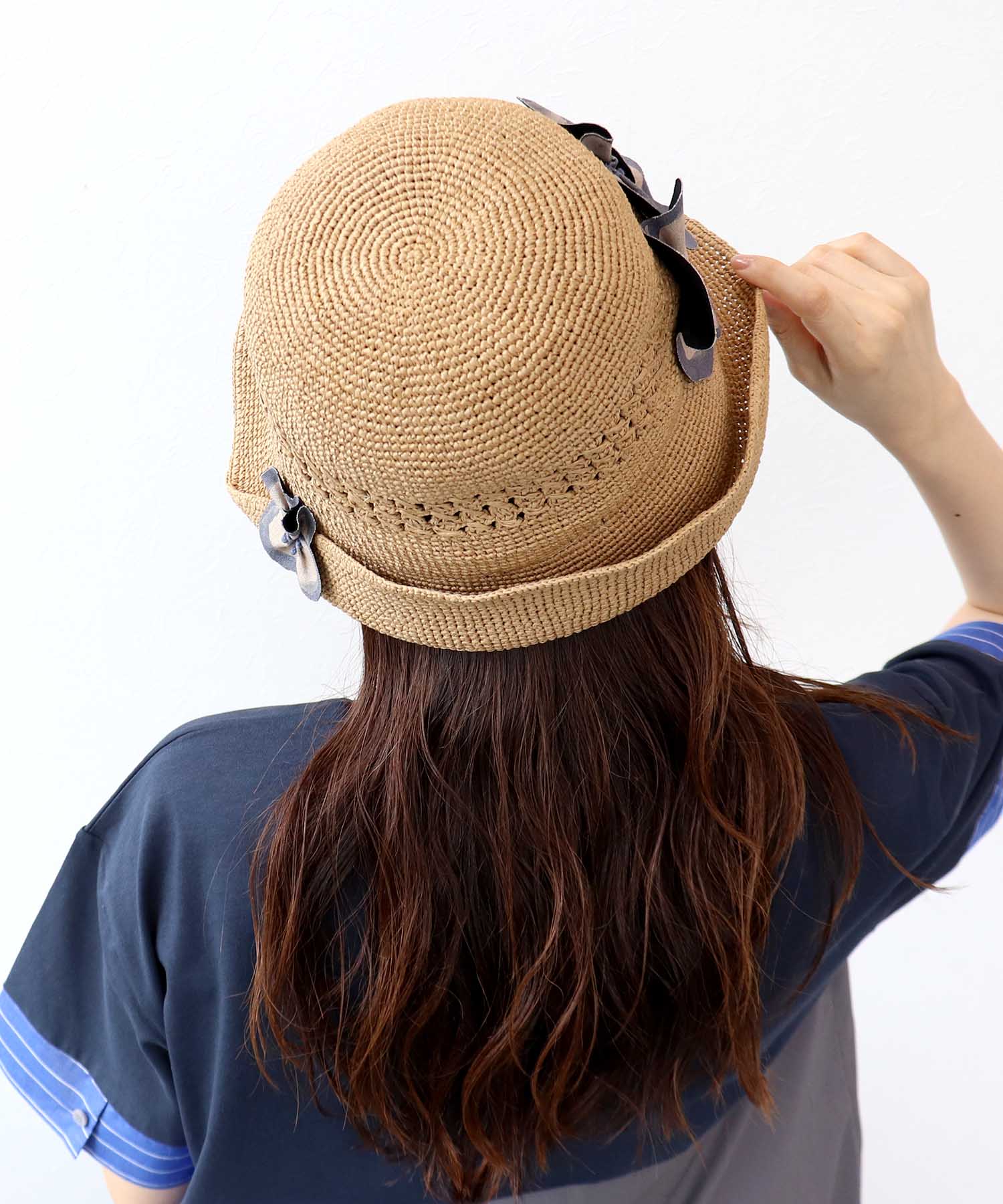 【Barairo no boushi】 パンジー細編みクロシェ