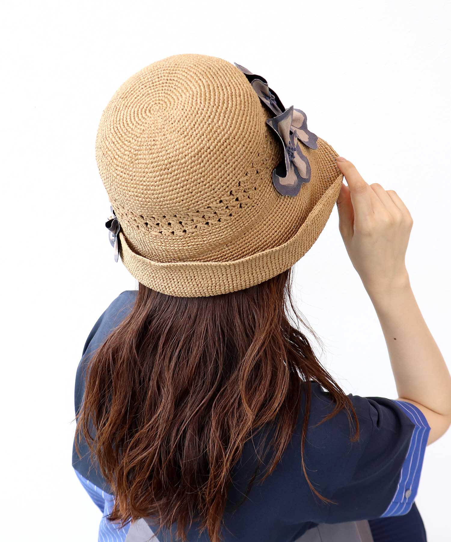 【Barairo no boushi】 パンジー細編みクロシェ