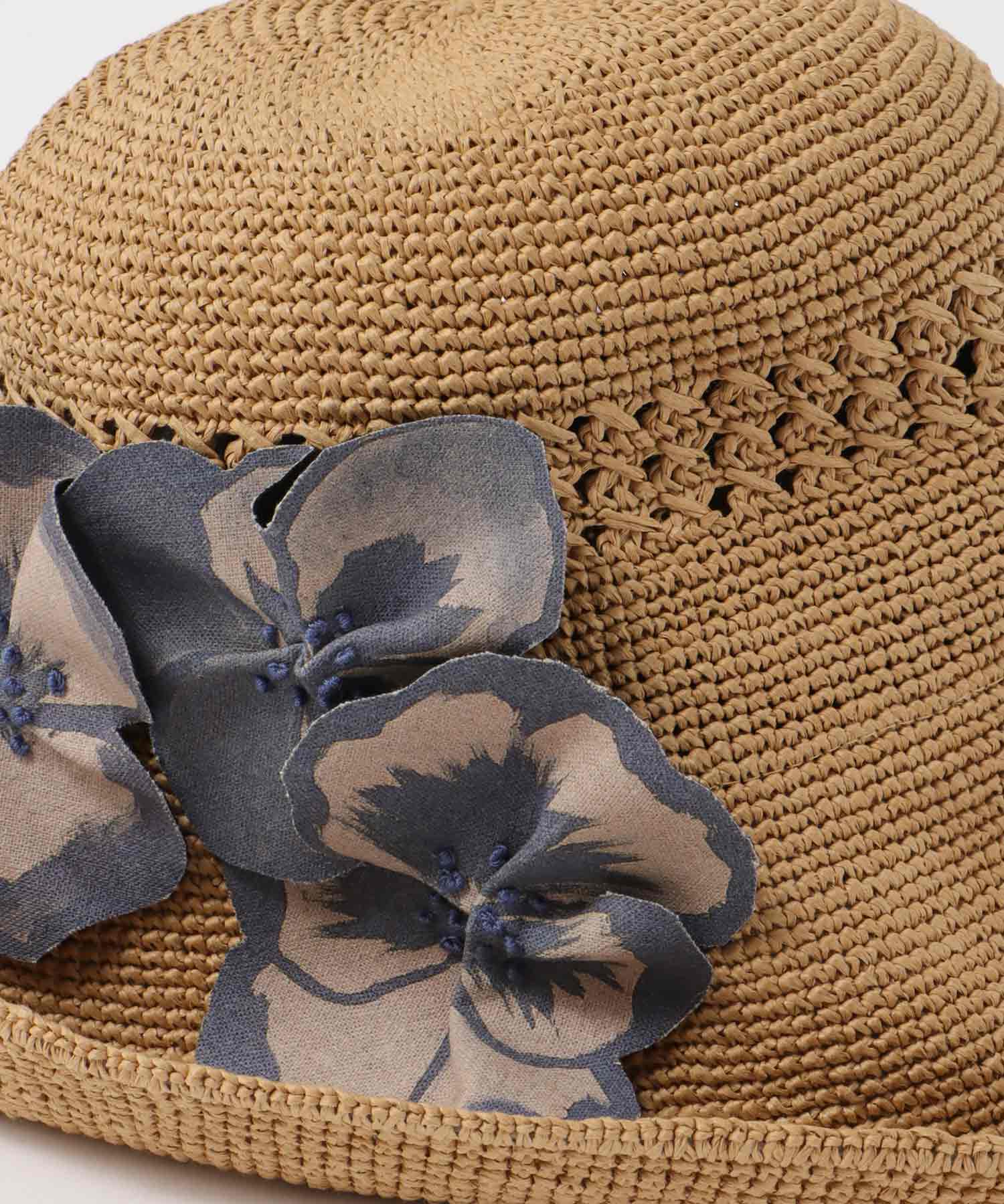 【Barairo no boushi】 パンジー細編みクロシェ