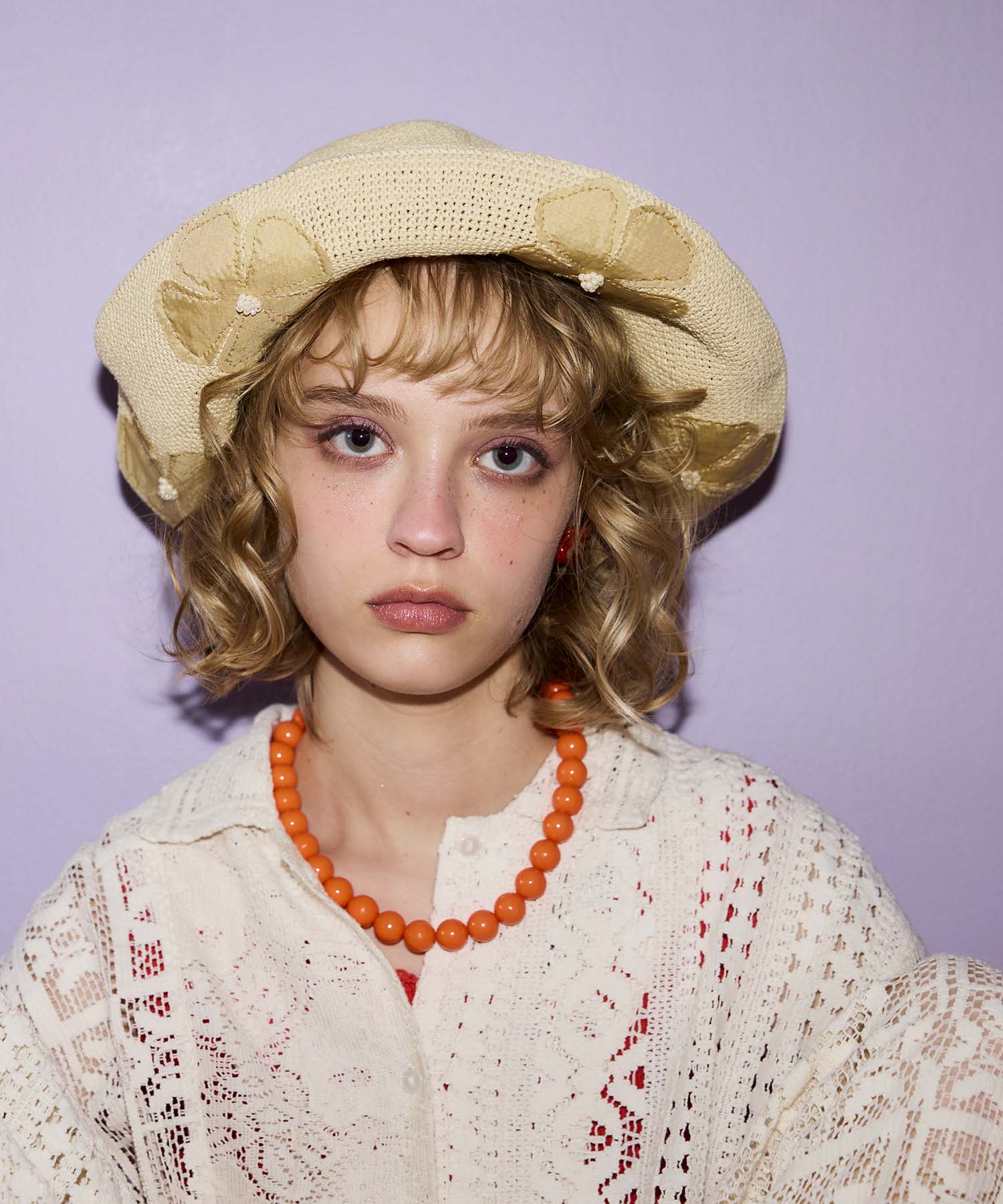 【Barairo no boushi】 パッチフラワークロシェ