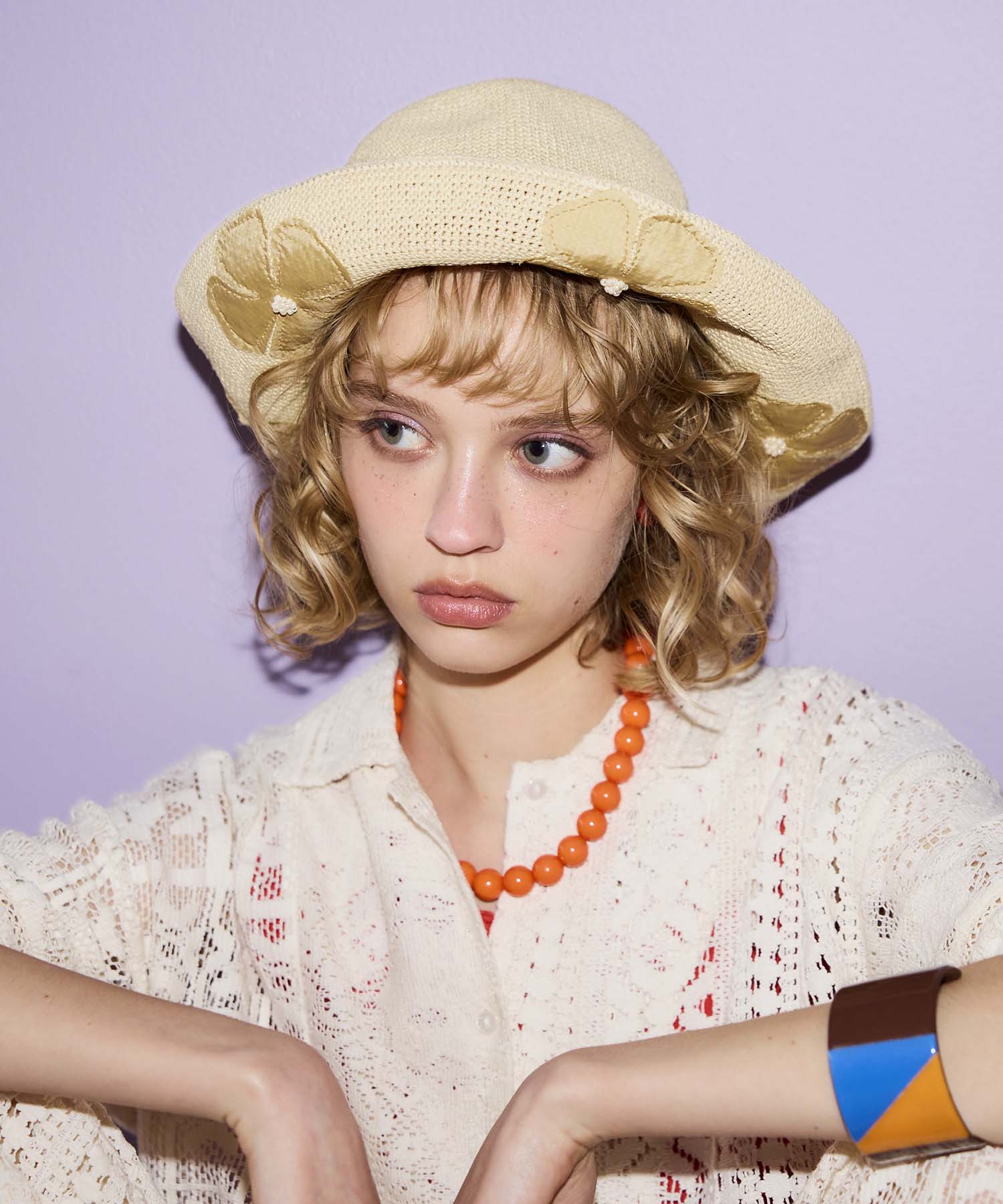 【Barairo no boushi】 パッチフラワークロシェ