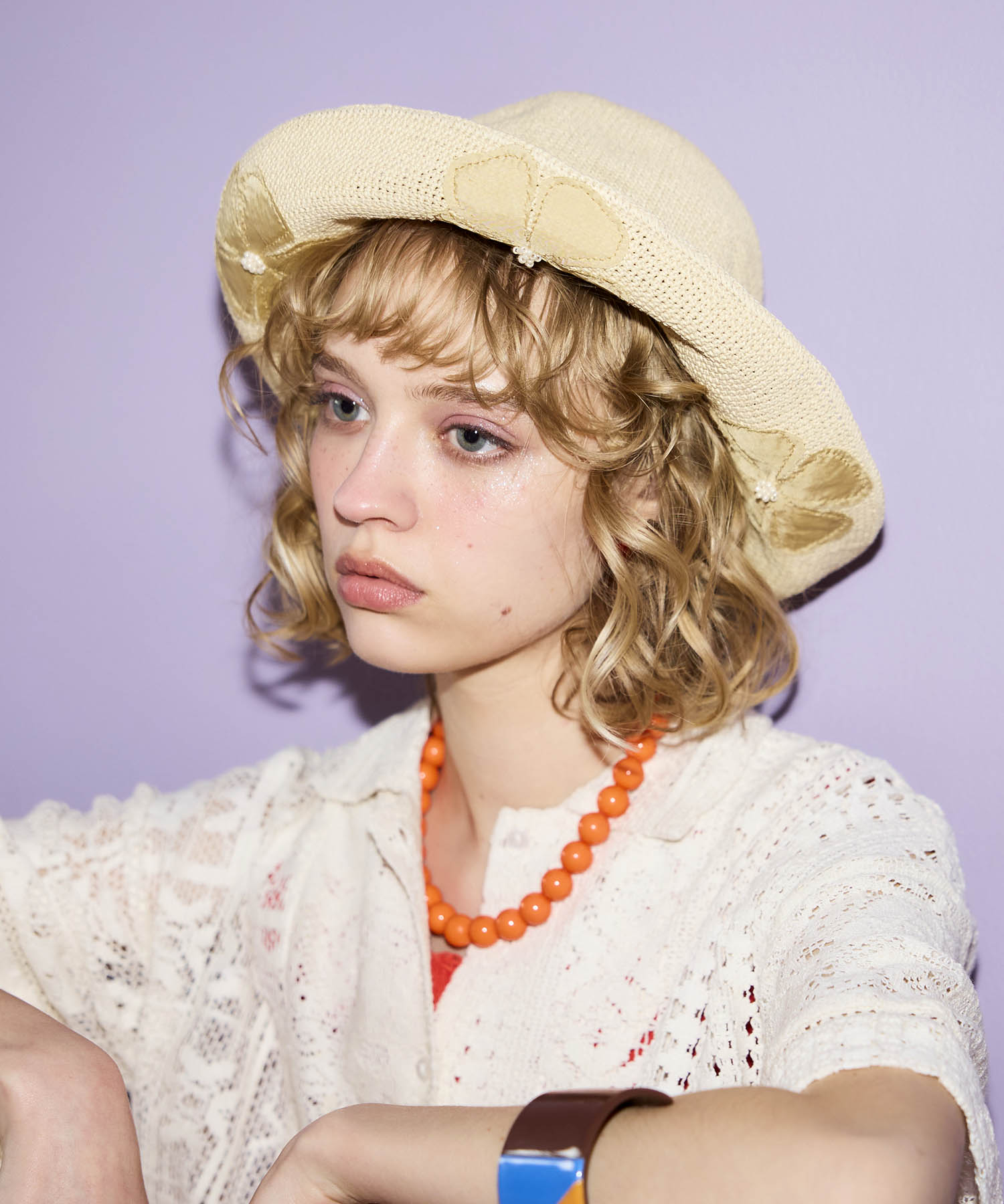 【Barairo no boushi】 パッチフラワークロシェ