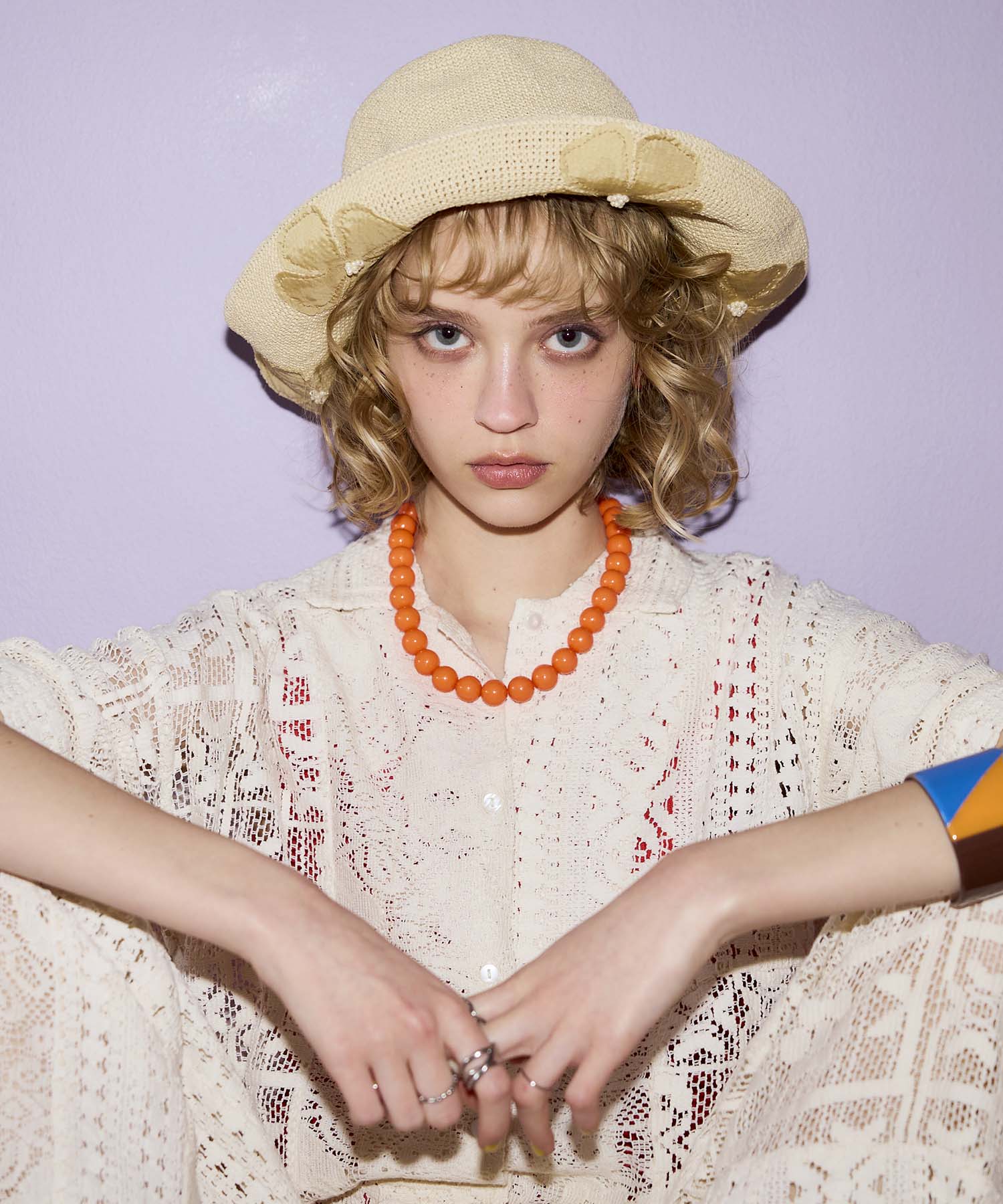 【Barairo no boushi】 パッチフラワークロシェ