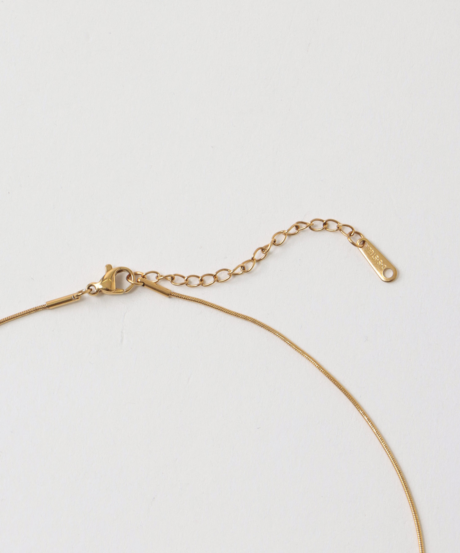 ストーンラウンドステンレスネックレス