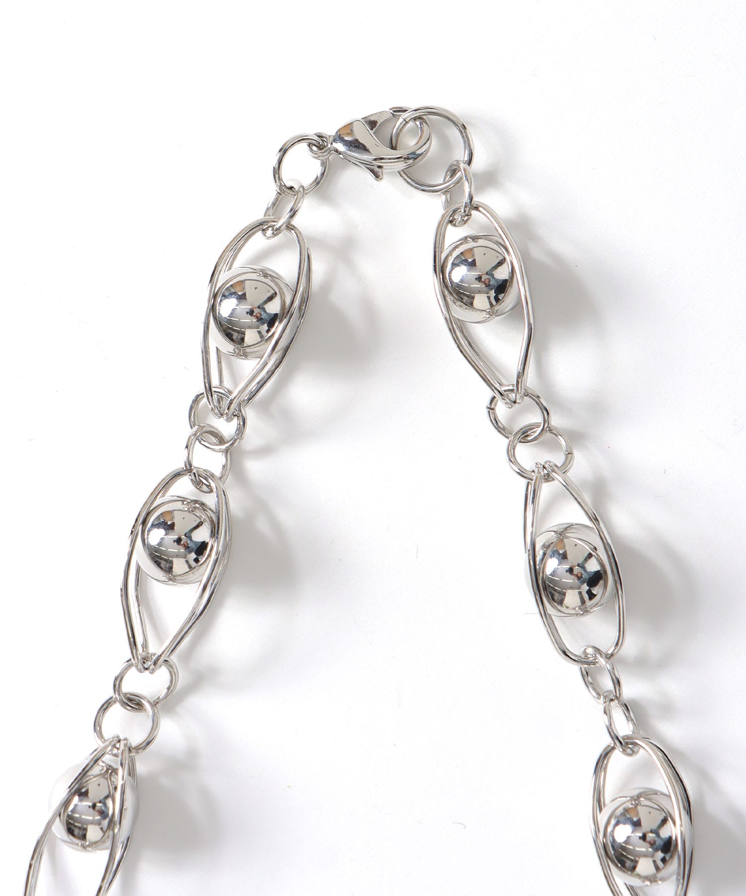 メタルスライドボールネックレス