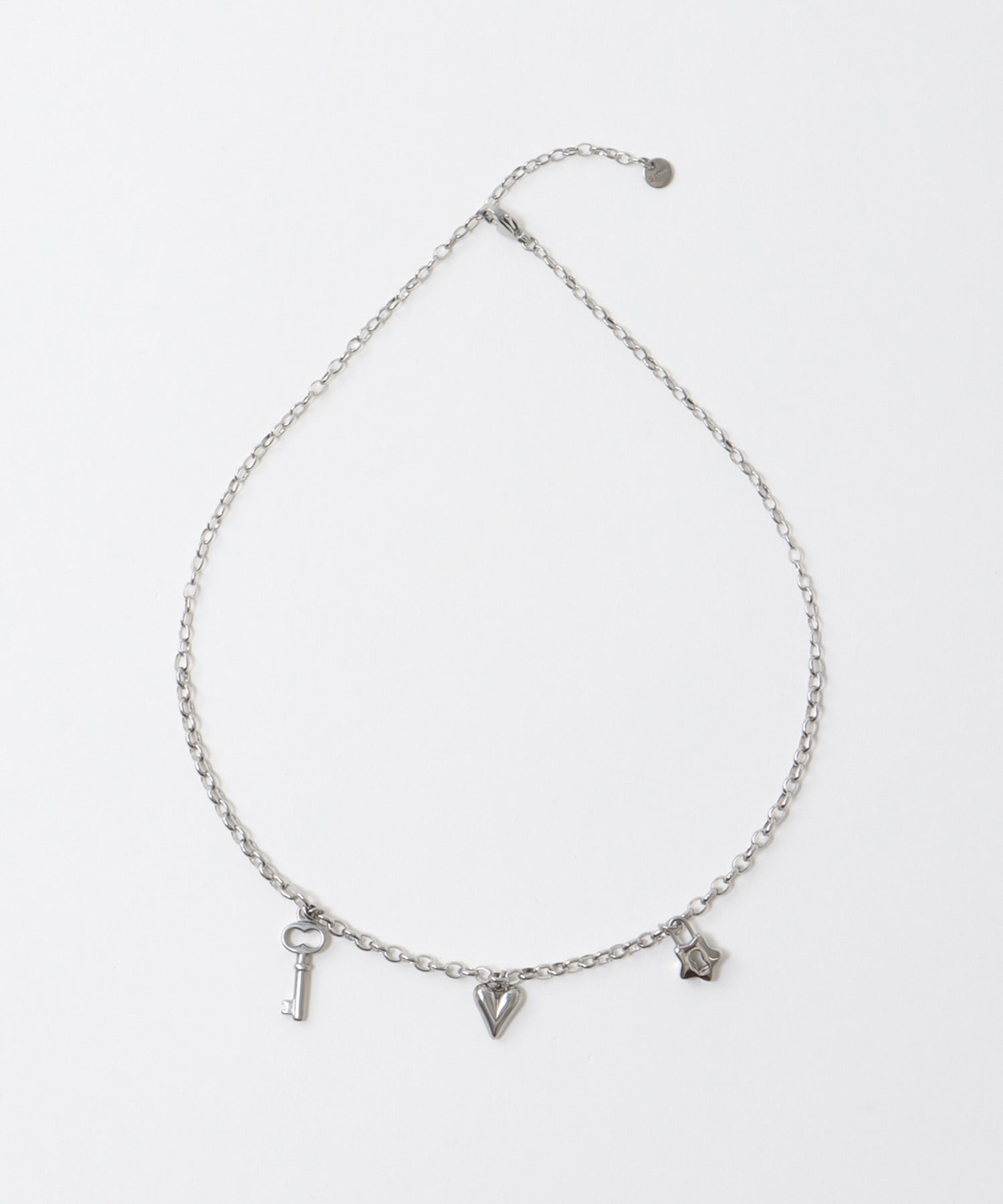 マルチパーツステンレスネックレス