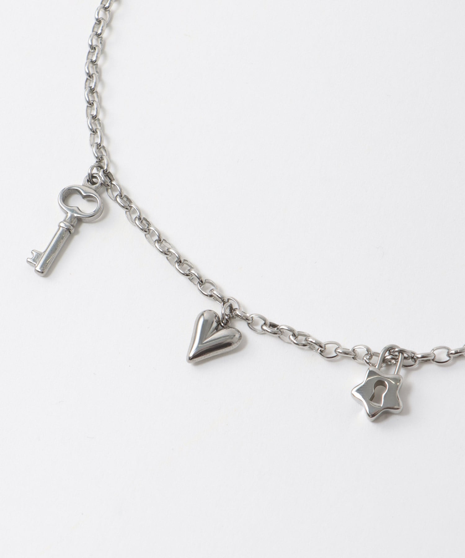 マルチパーツステンレスネックレス