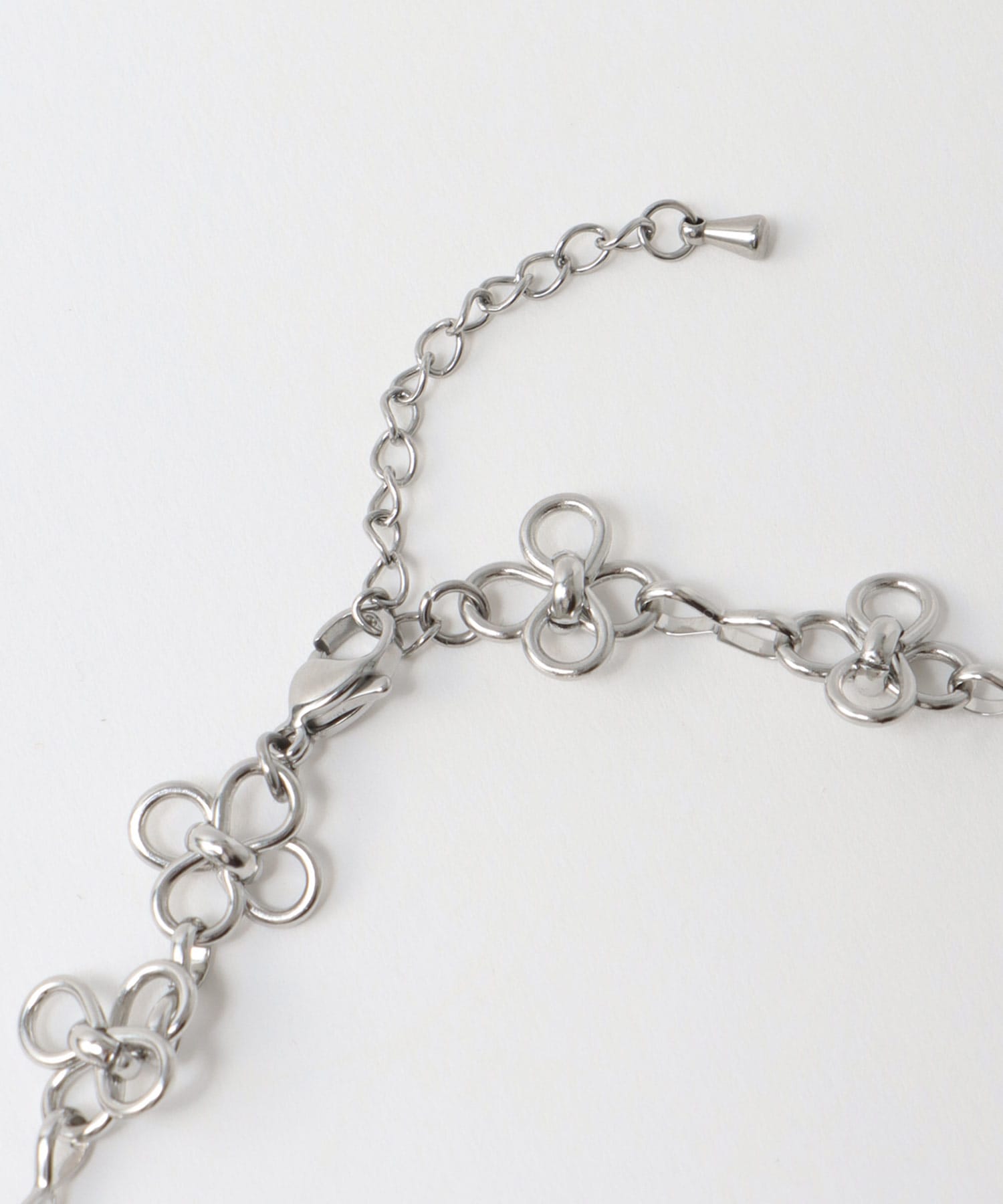 メタルフラワーステンレスネックレス