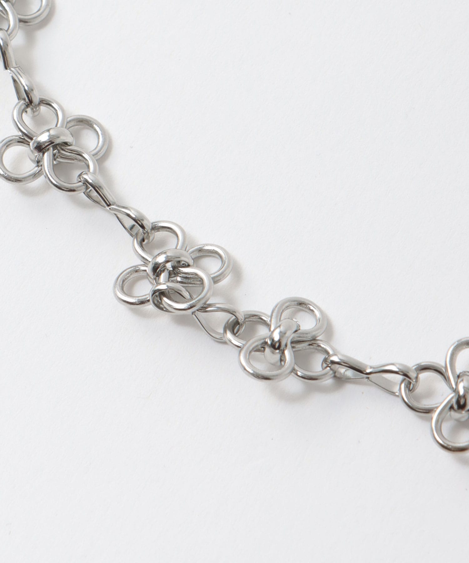 メタルフラワーステンレスネックレス