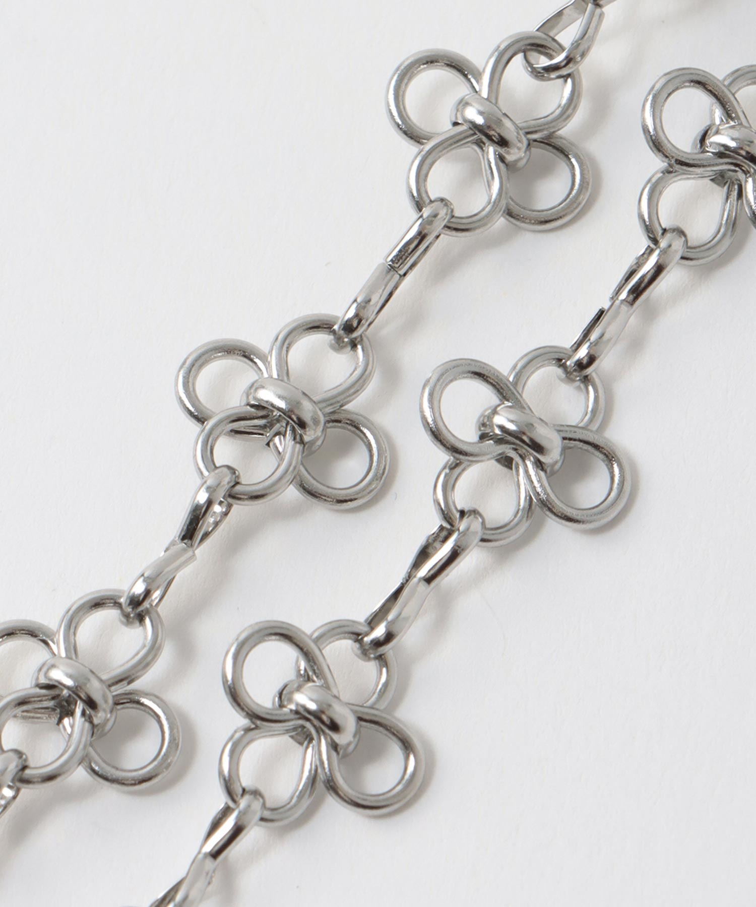 メタルフラワーステンレスネックレス