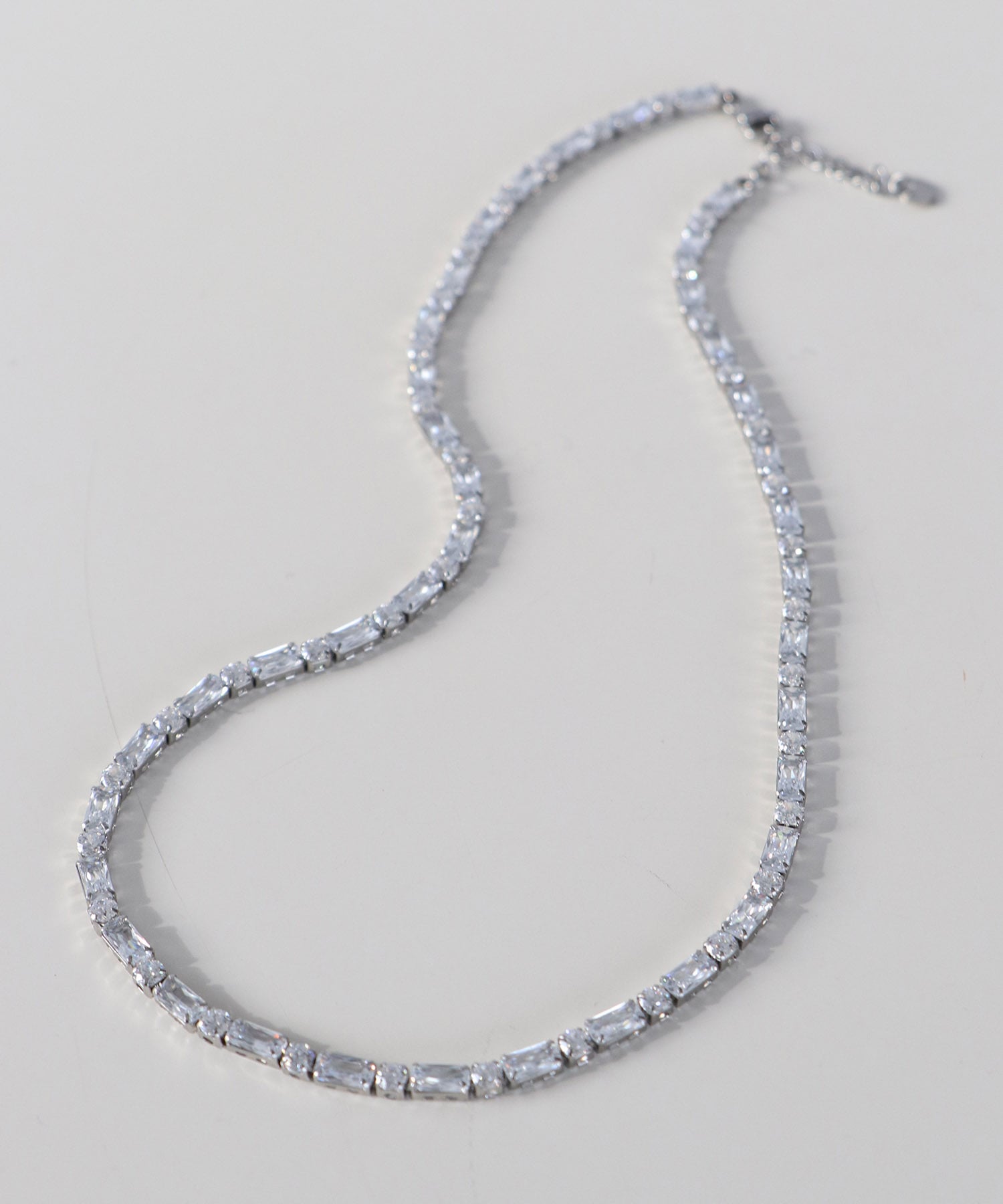 スクエアストーンステンレスネックレス