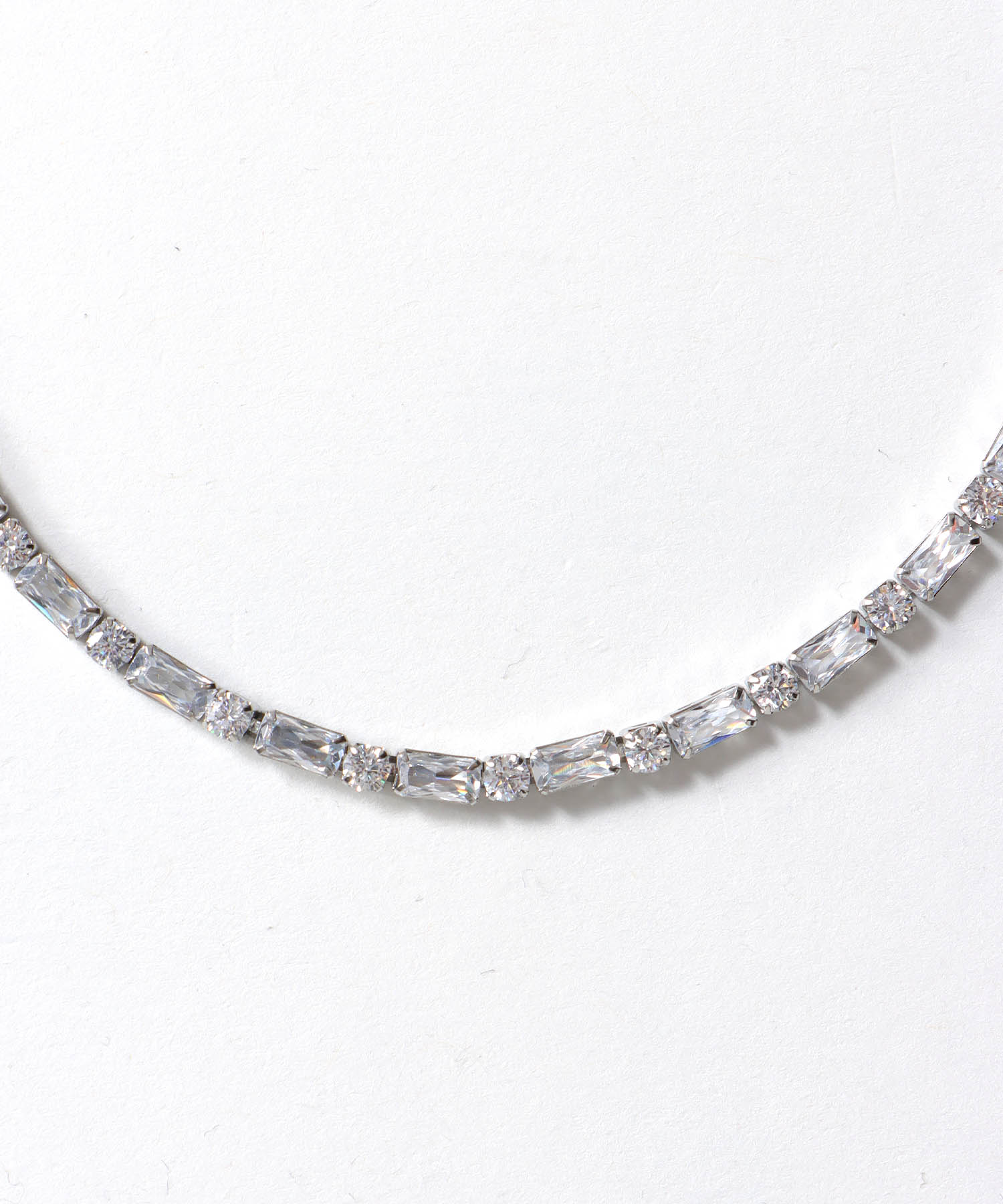 スクエアストーンステンレスネックレス