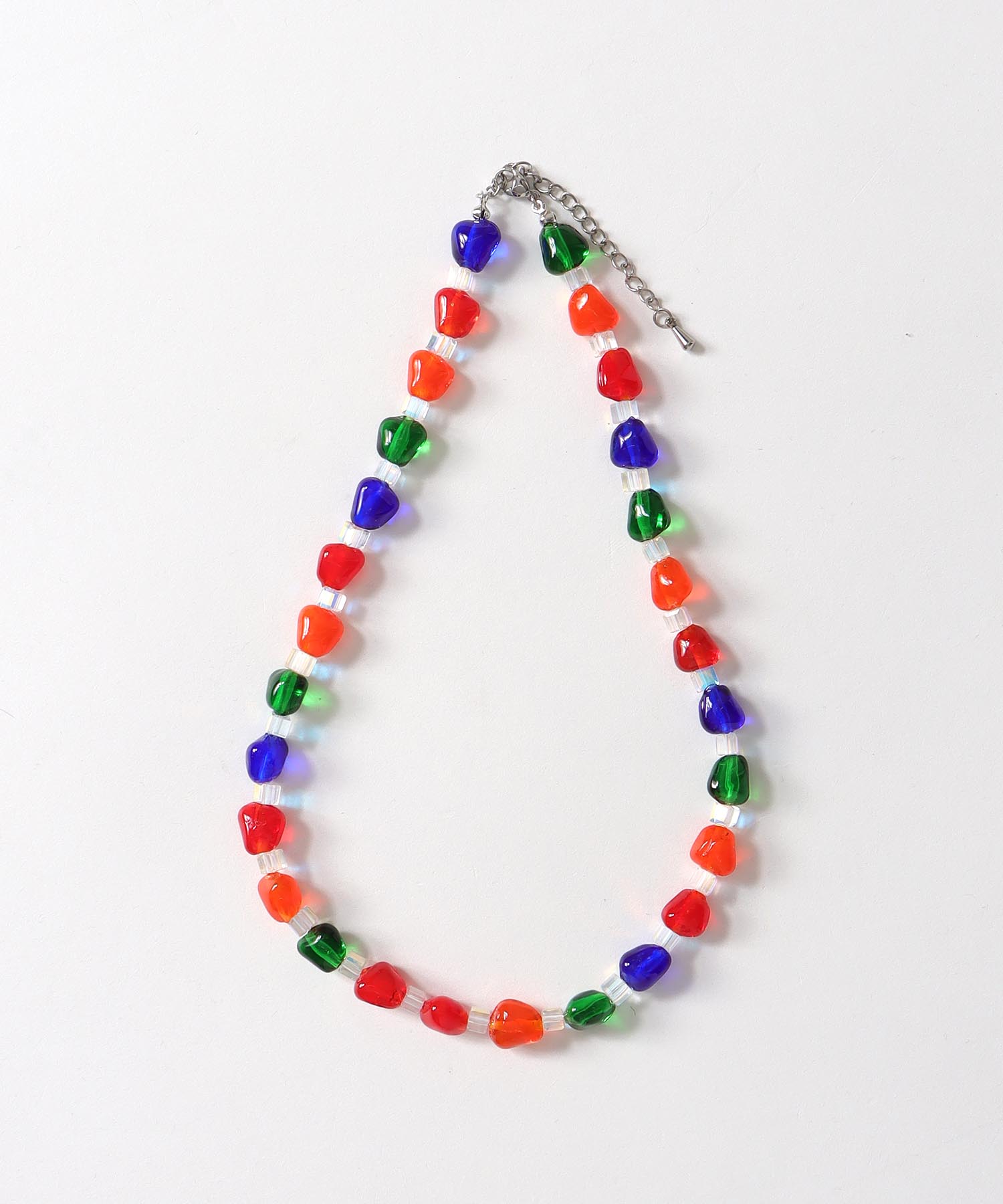 カラフルクリアステンレスネックレス