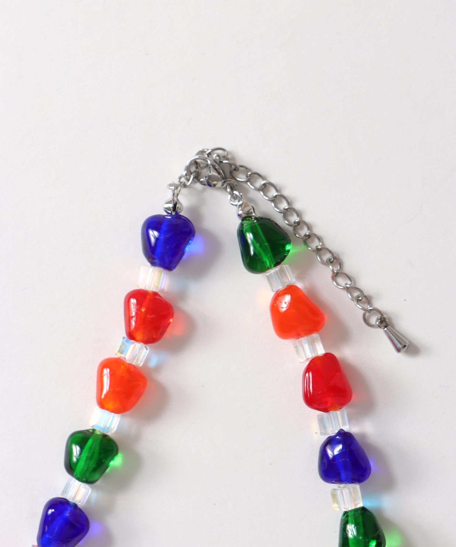 カラフルクリアステンレスネックレス